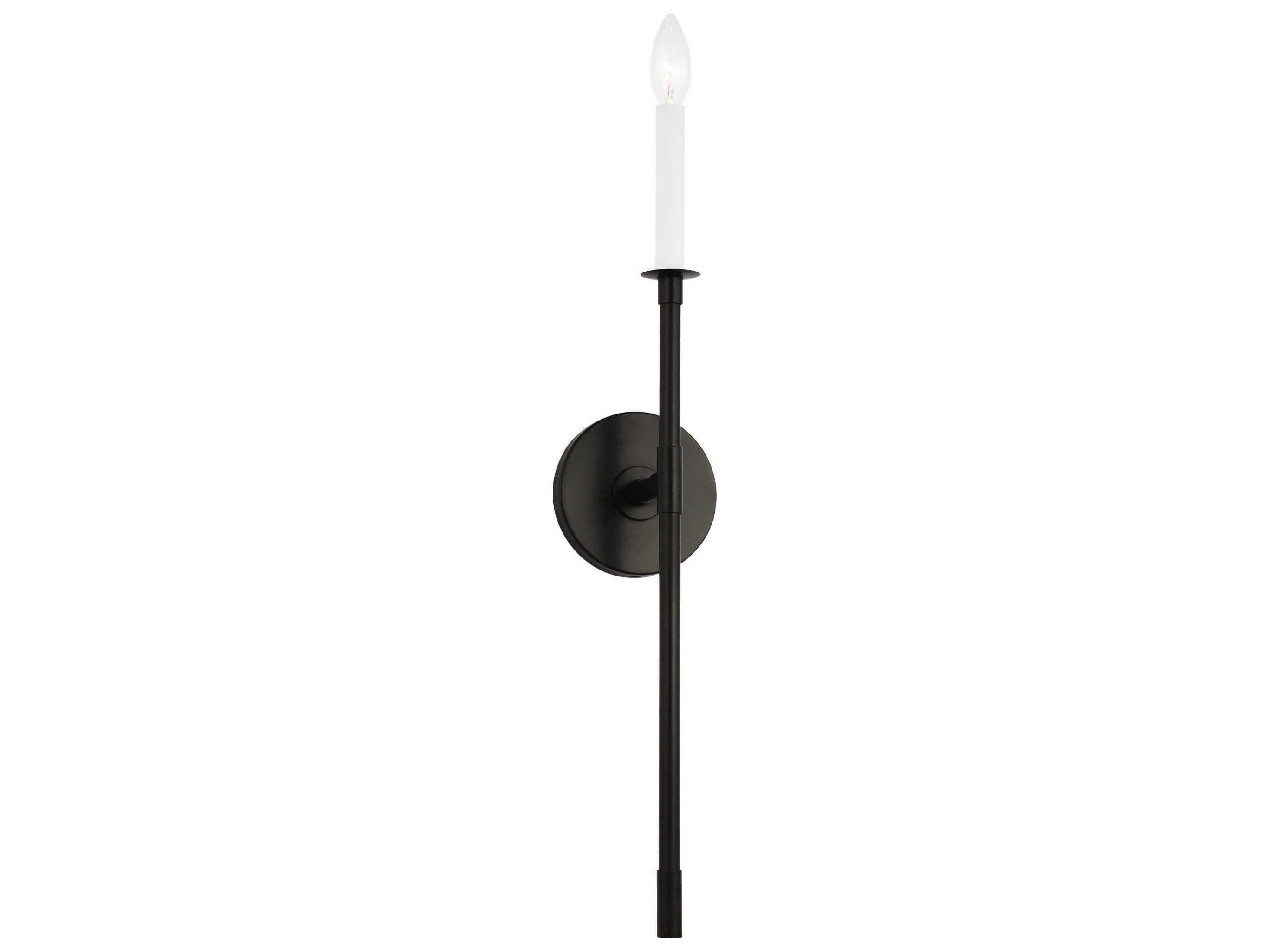 Visual Comfort Studio Bayview 1-Light Aged Iron Black Wall Sconce