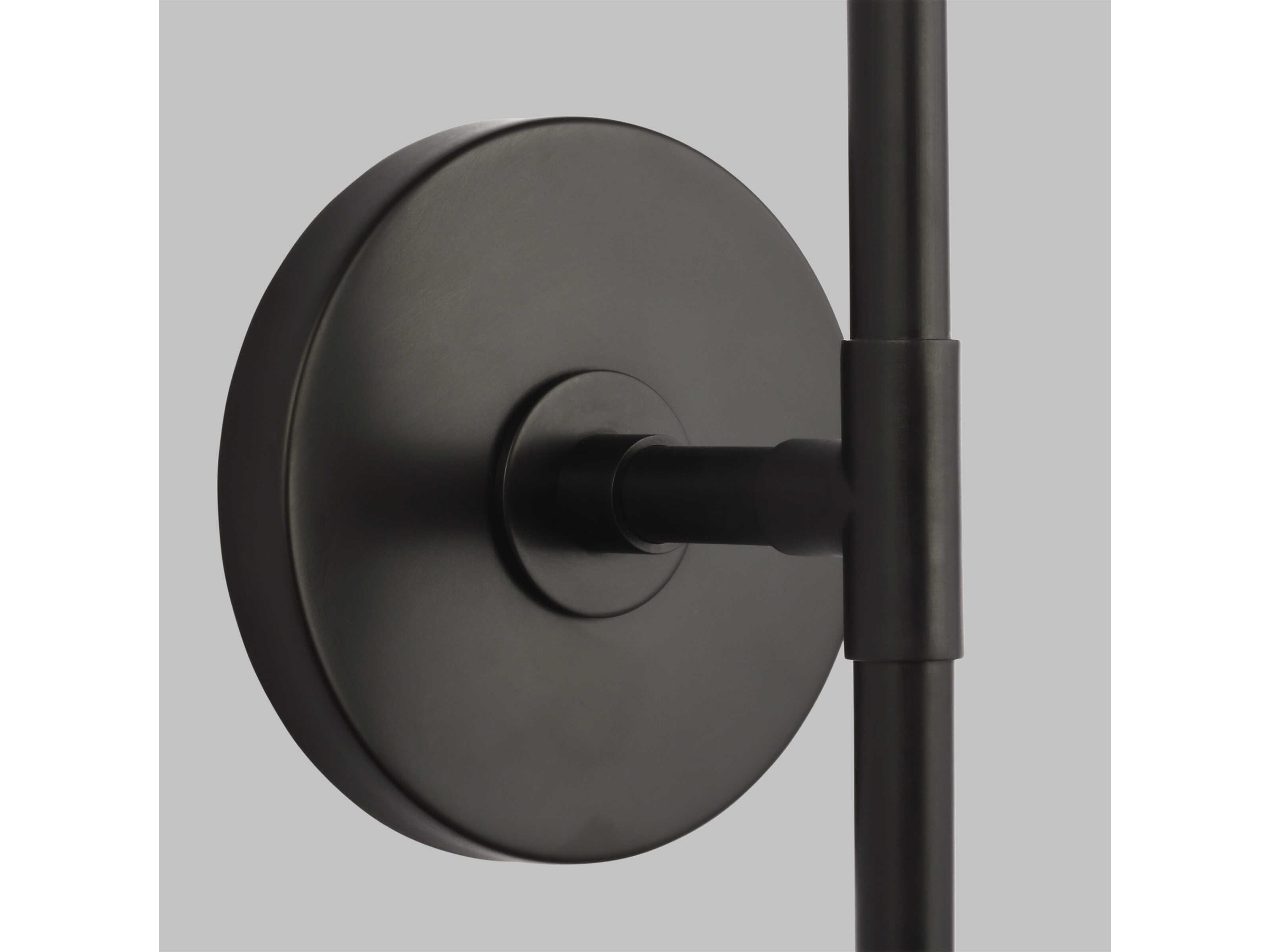 Visual Comfort Studio Bayview 1-Light Aged Iron Black Wall Sconce