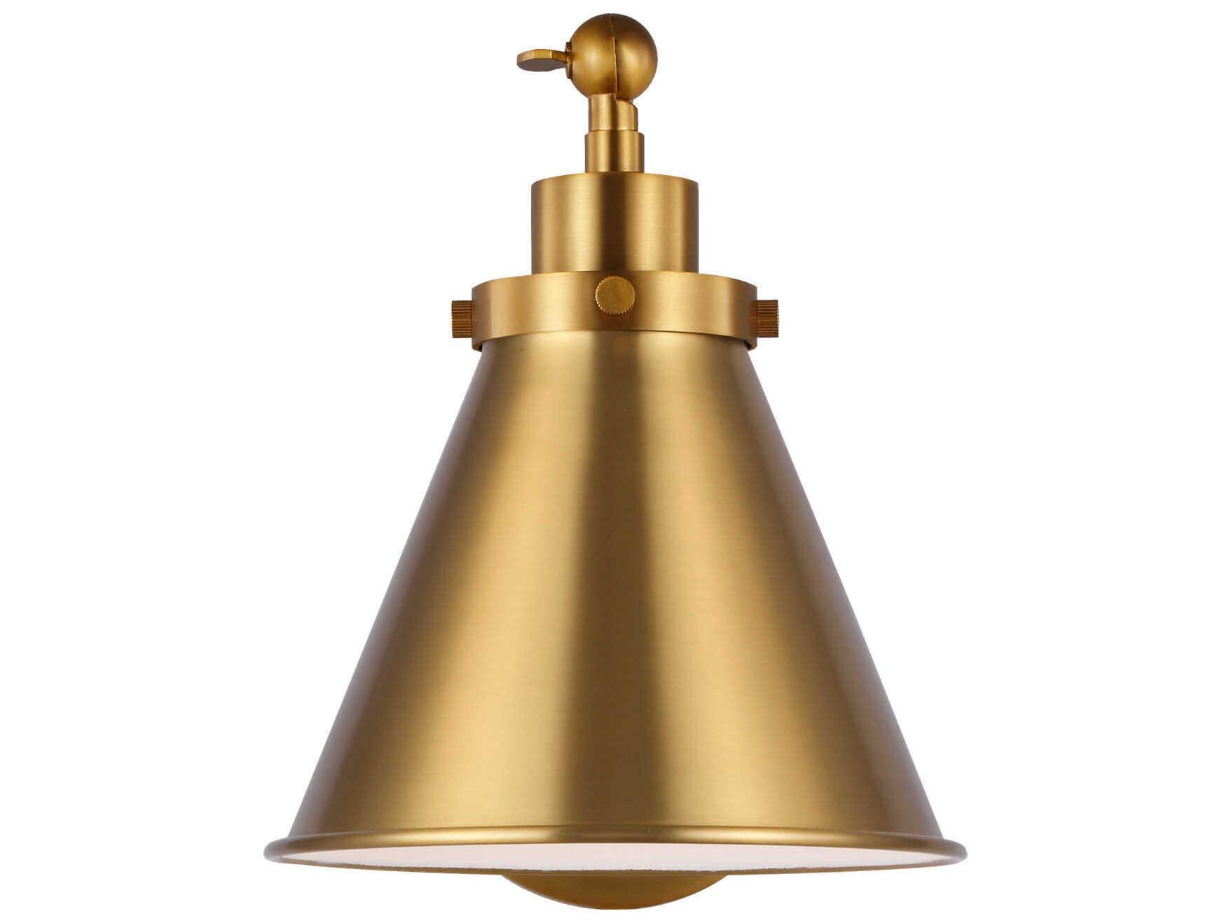 Visual Comfort Studio Wellfleet 1-Light Burnished Brass Swing Wall Sconce