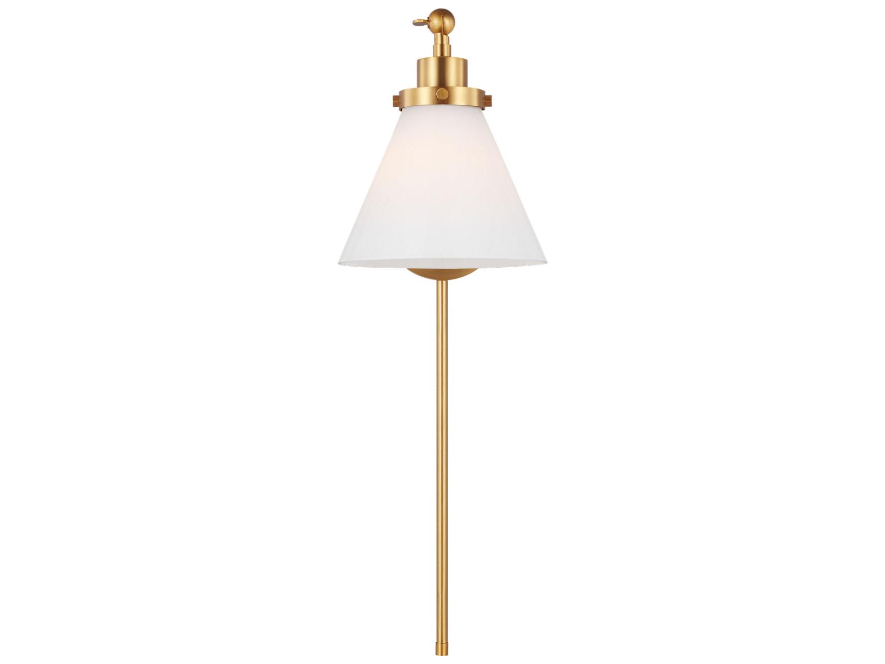 Visual Comfort Studio Wellfleet 1-Light Burnished Brass Swing Wall Sconce