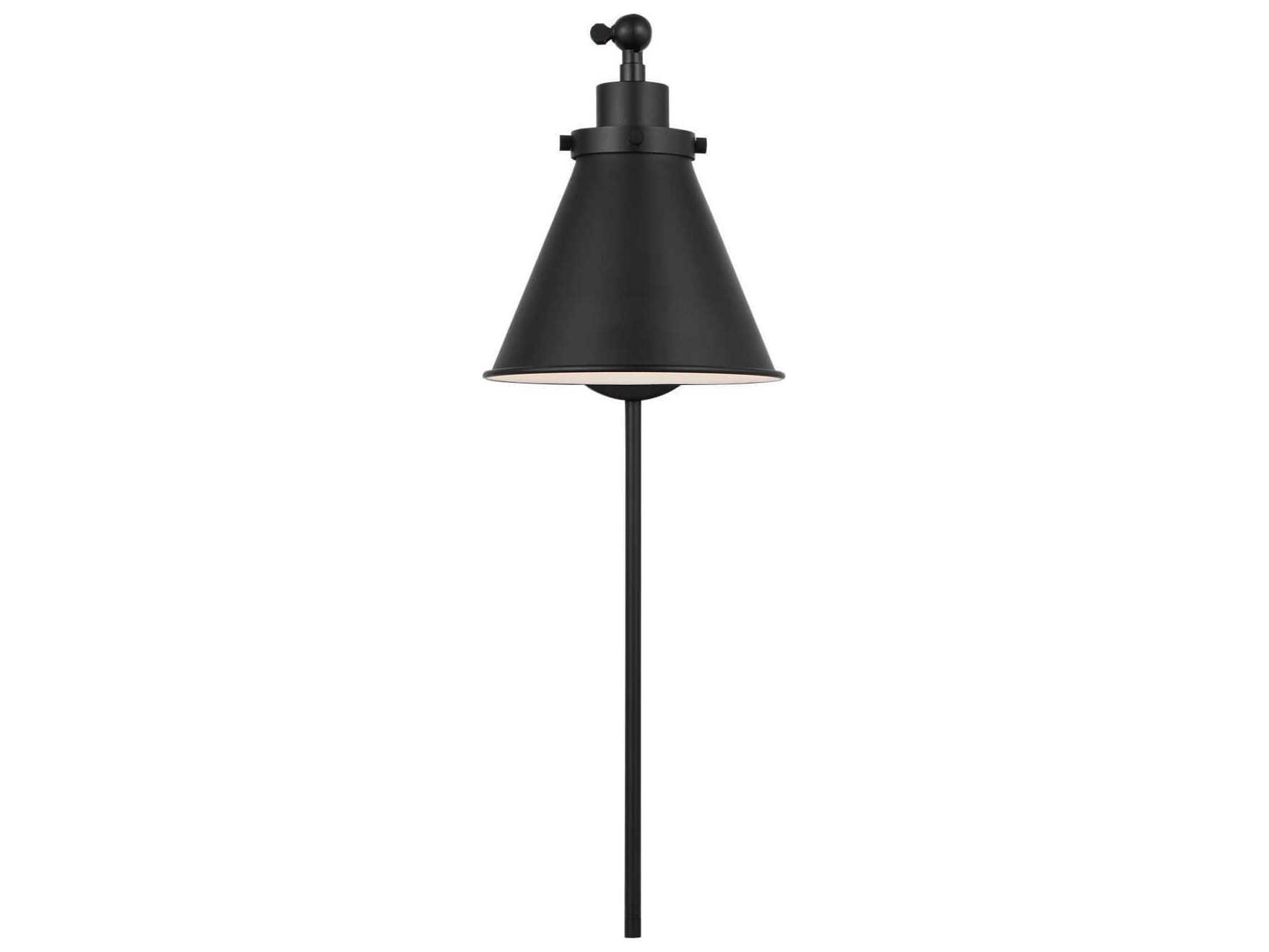 Visual Comfort Studio Wellfleet 1-Light Midnight Black Swing Wall Sconce