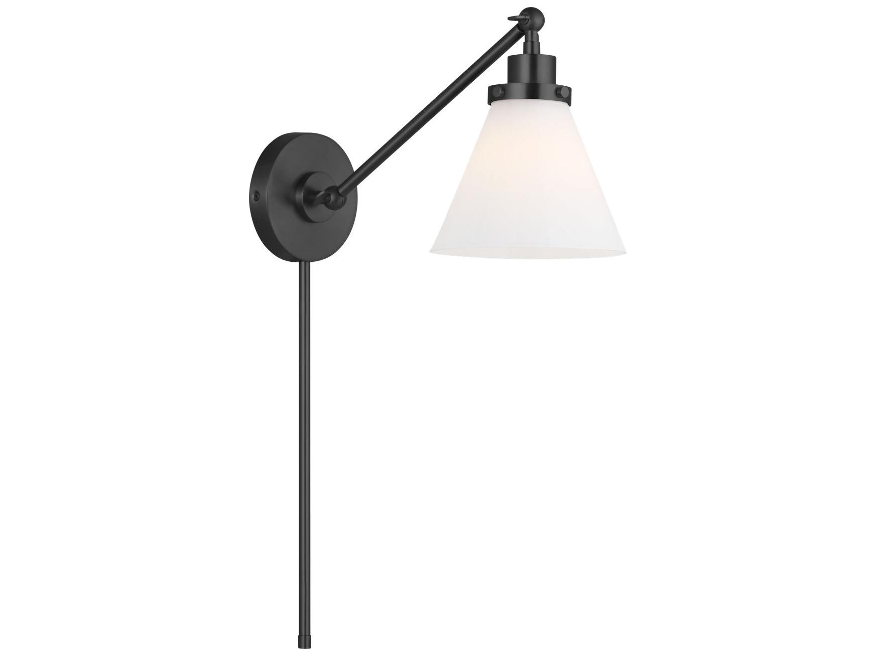 Visual Comfort Studio Wellfleet 1-Light Midnight Black Swing Wall Sconce