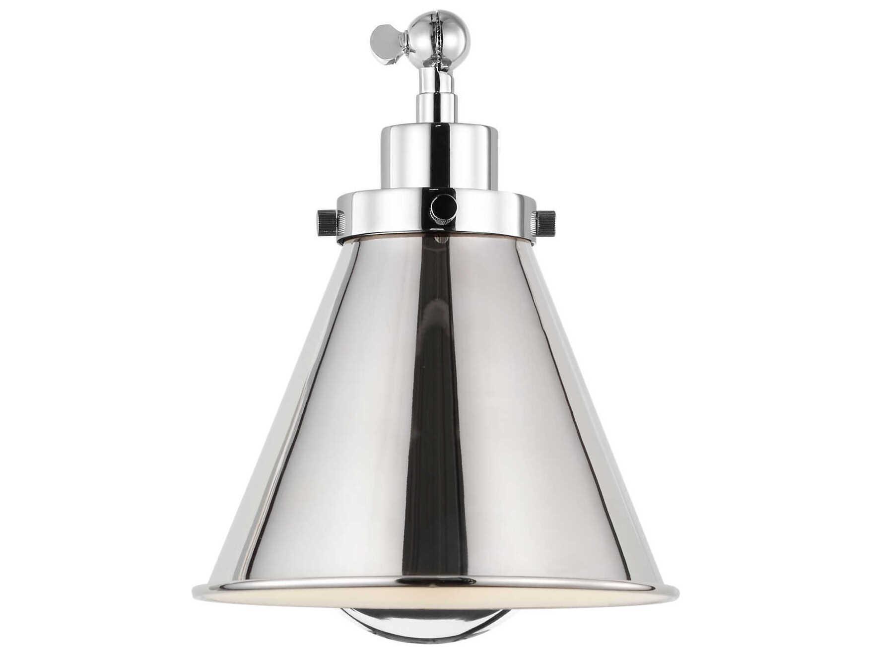 Visual Comfort Studio Wellfleet 1-Light Polished Nickel Swing Wall Sconce