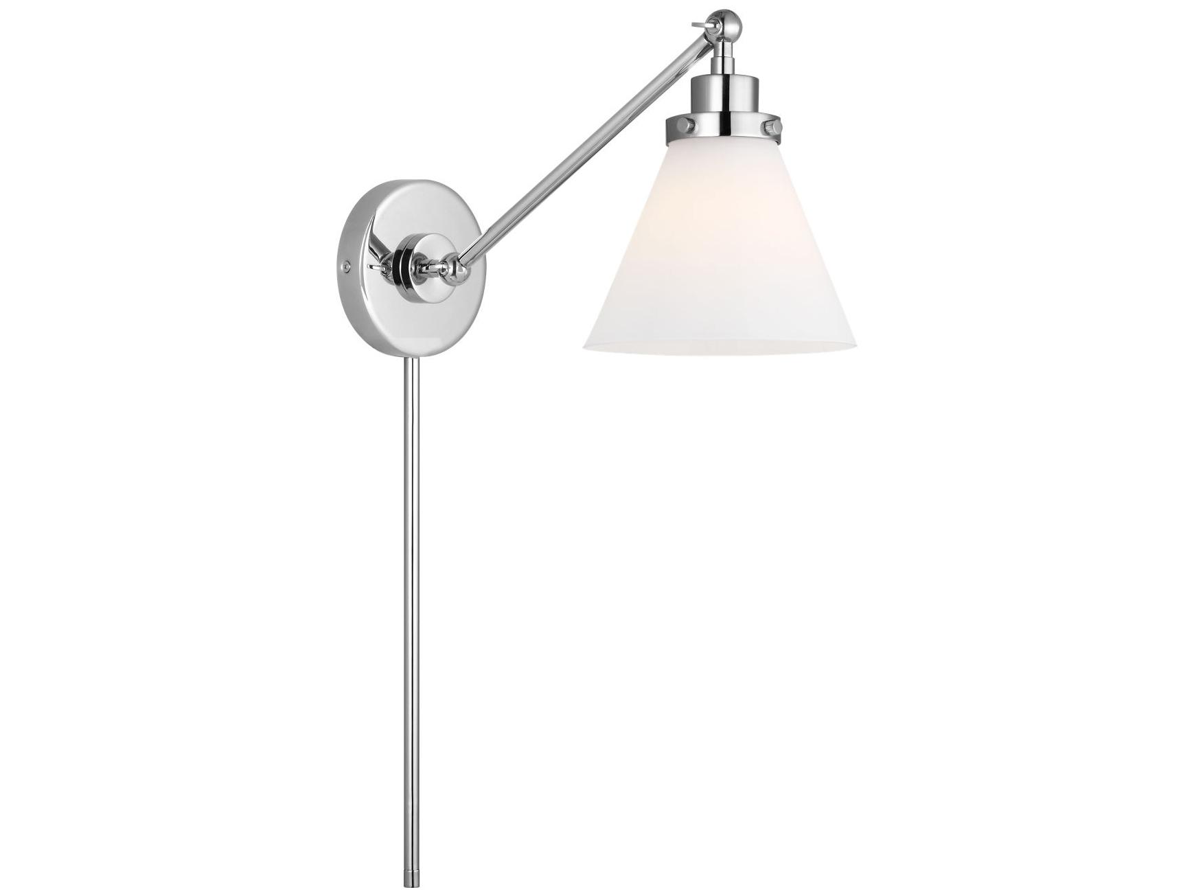 Visual Comfort Studio Wellfleet 1-Light Polished Nickel Swing Wall Sconce