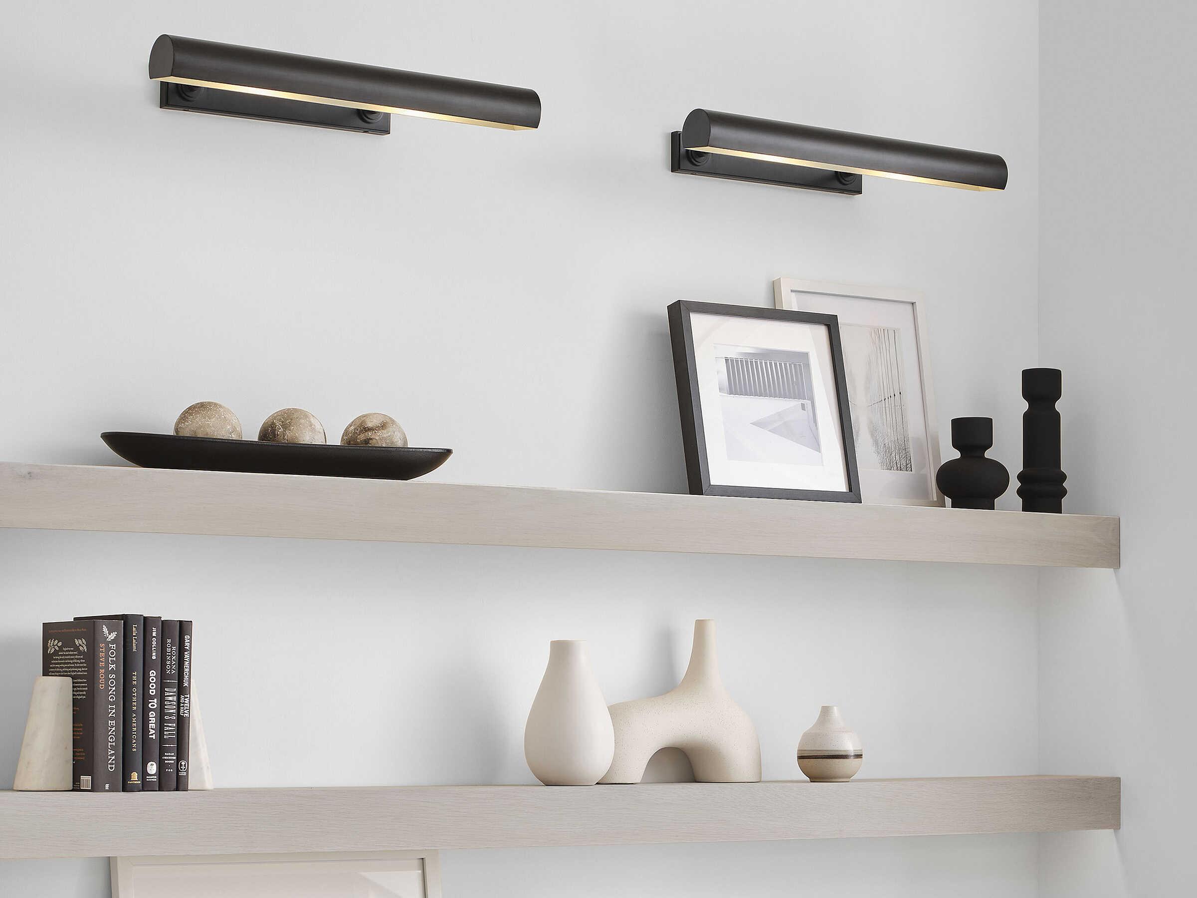 Visual Comfort Studio Kenyon 2-Light Aged Iron Black Picture Light