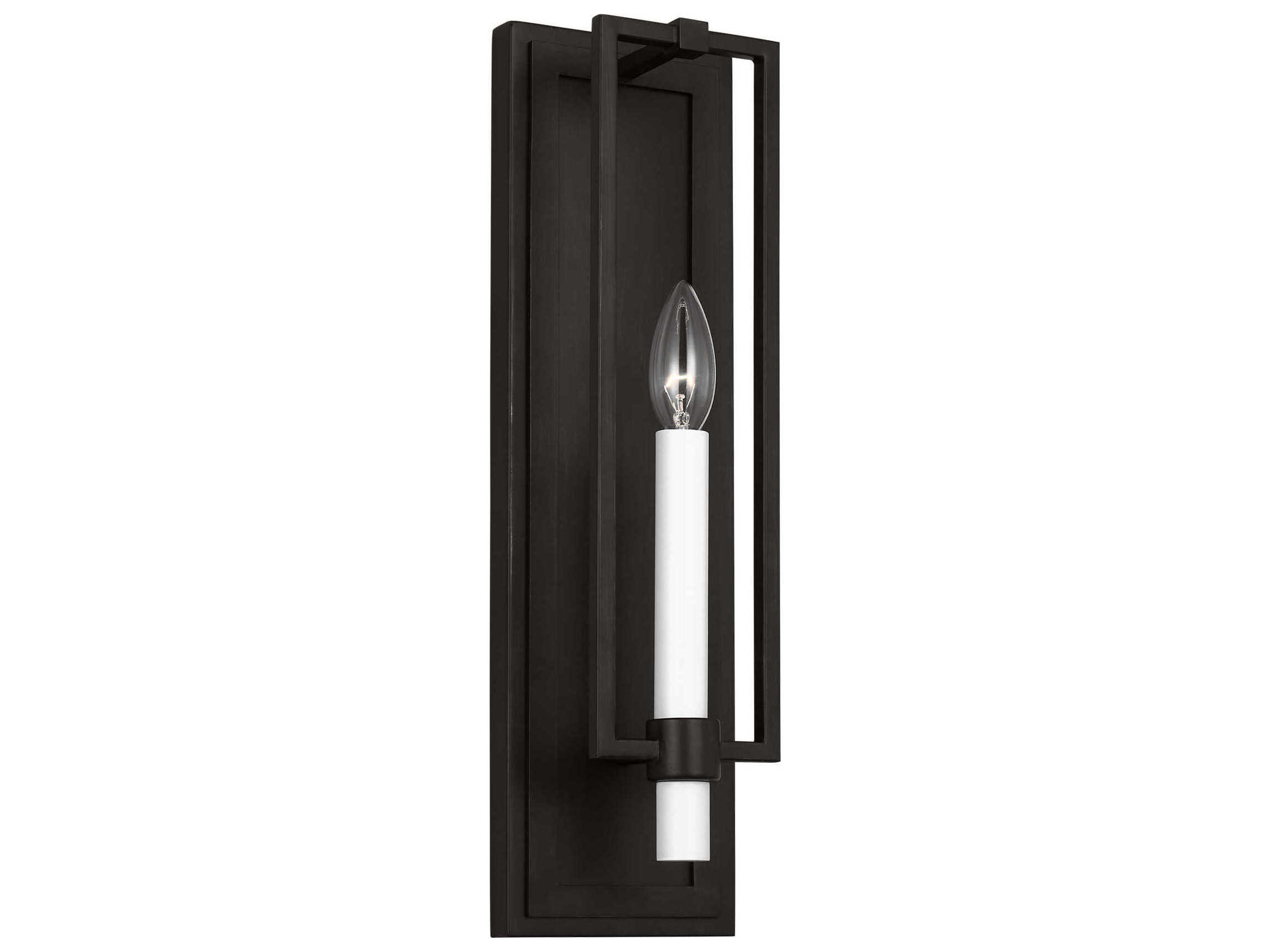 Visual Comfort Studio Marston 1-Light Aged Iron Black Wall Sconce