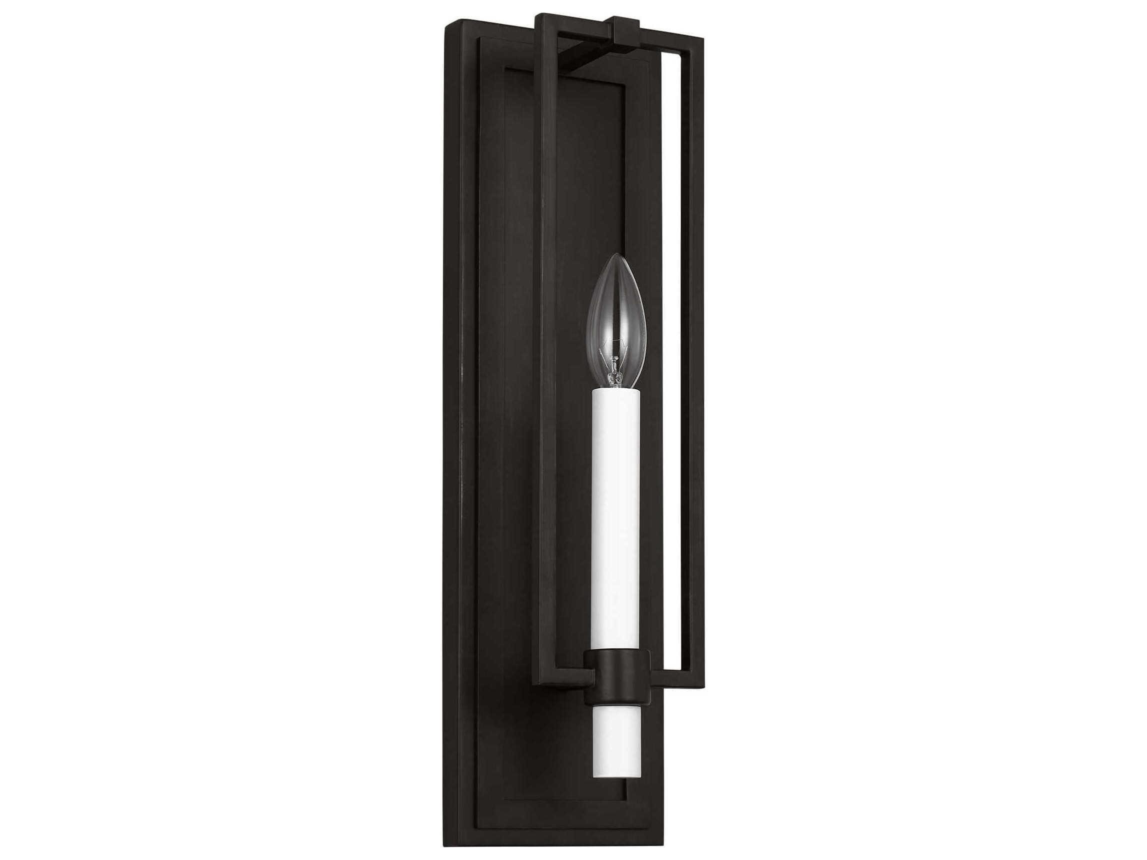 Visual Comfort Studio Marston 1-Light Aged Iron Black Wall Sconce
