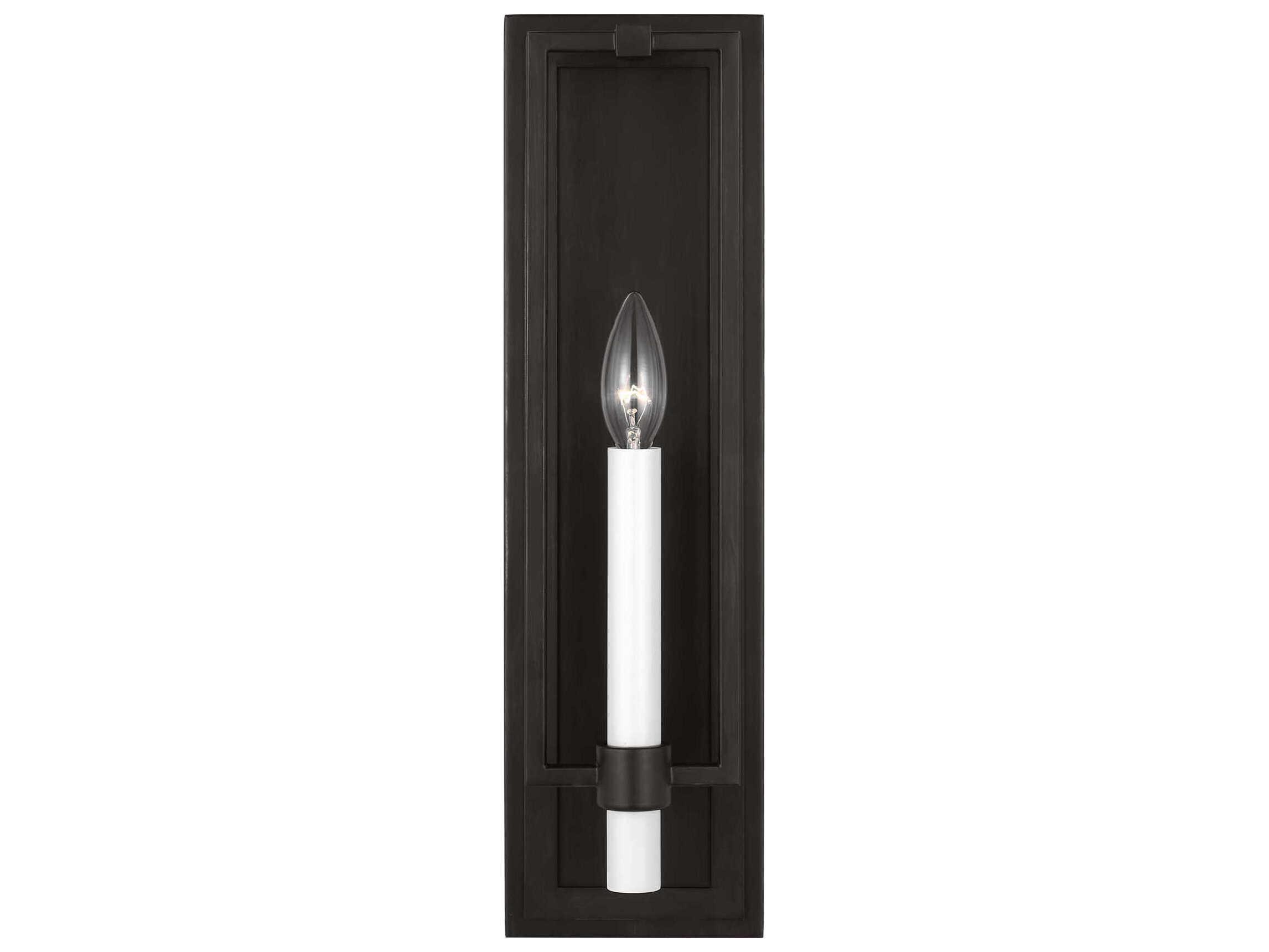 Visual Comfort Studio Marston 1-Light Aged Iron Black Wall Sconce