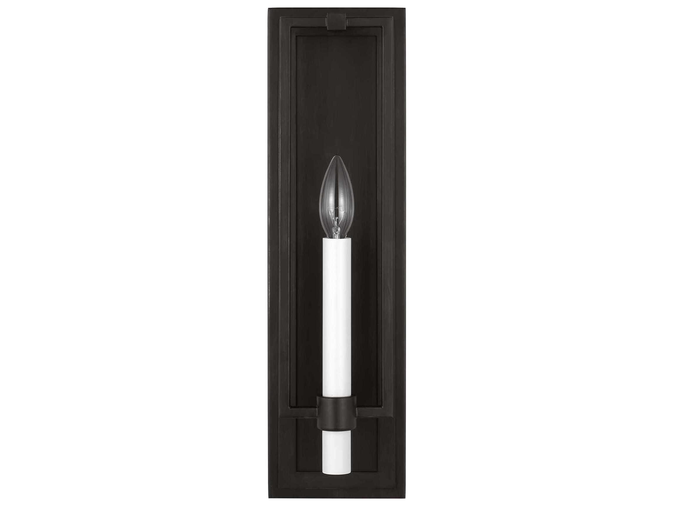 Visual Comfort Studio Marston 1-Light Aged Iron Black Wall Sconce