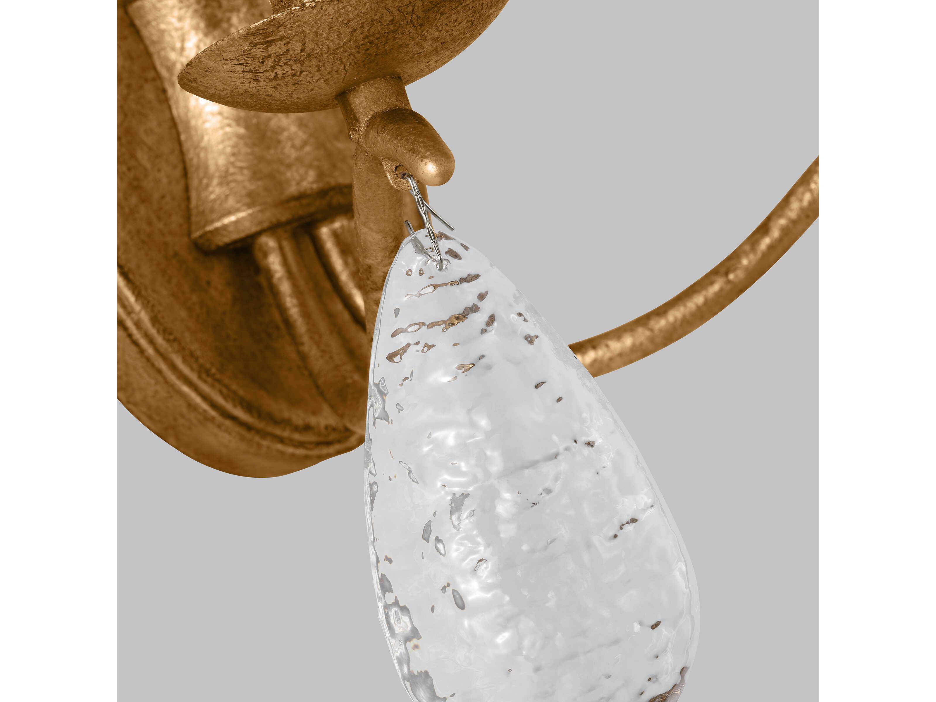 Visual Comfort Studio Shannon 2-Light Antique Gild Gold Traditional Wall Sconce