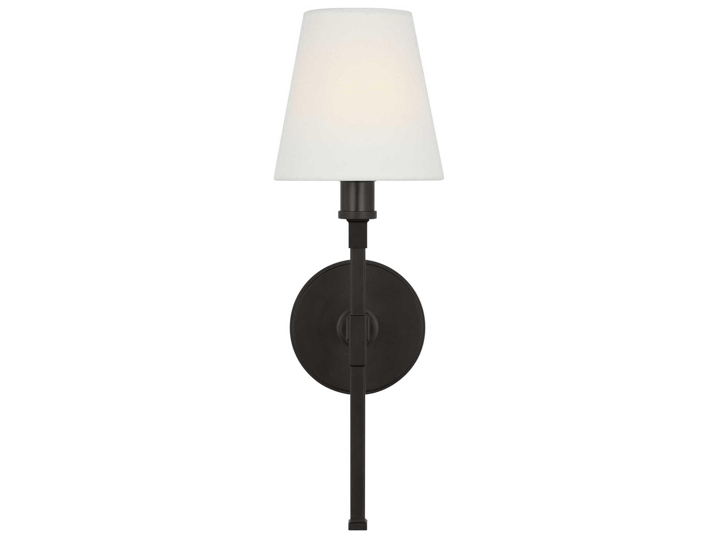 Visual Comfort Studio Perth 1-Light Aged Iron Black Wall Sconce