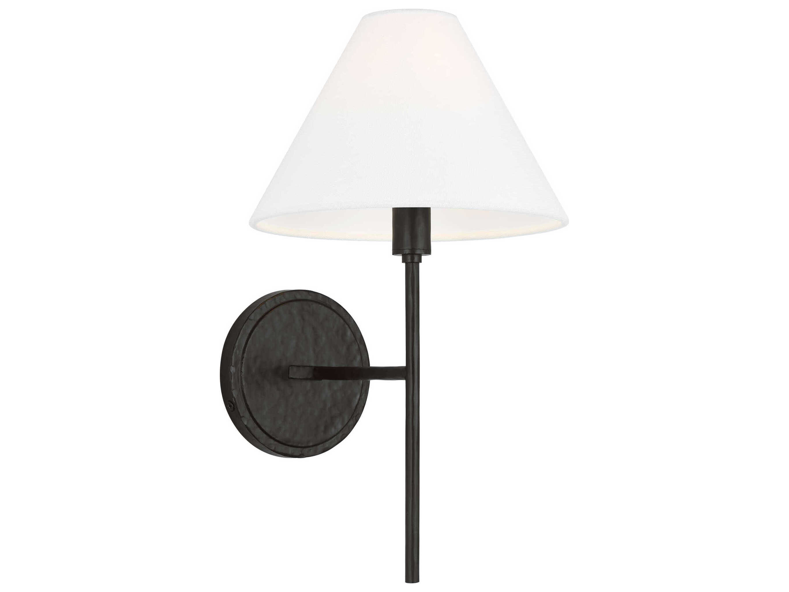 Visual Comfort Studio Ridgewood 1-Light Aged Iron Black Wall Sconce