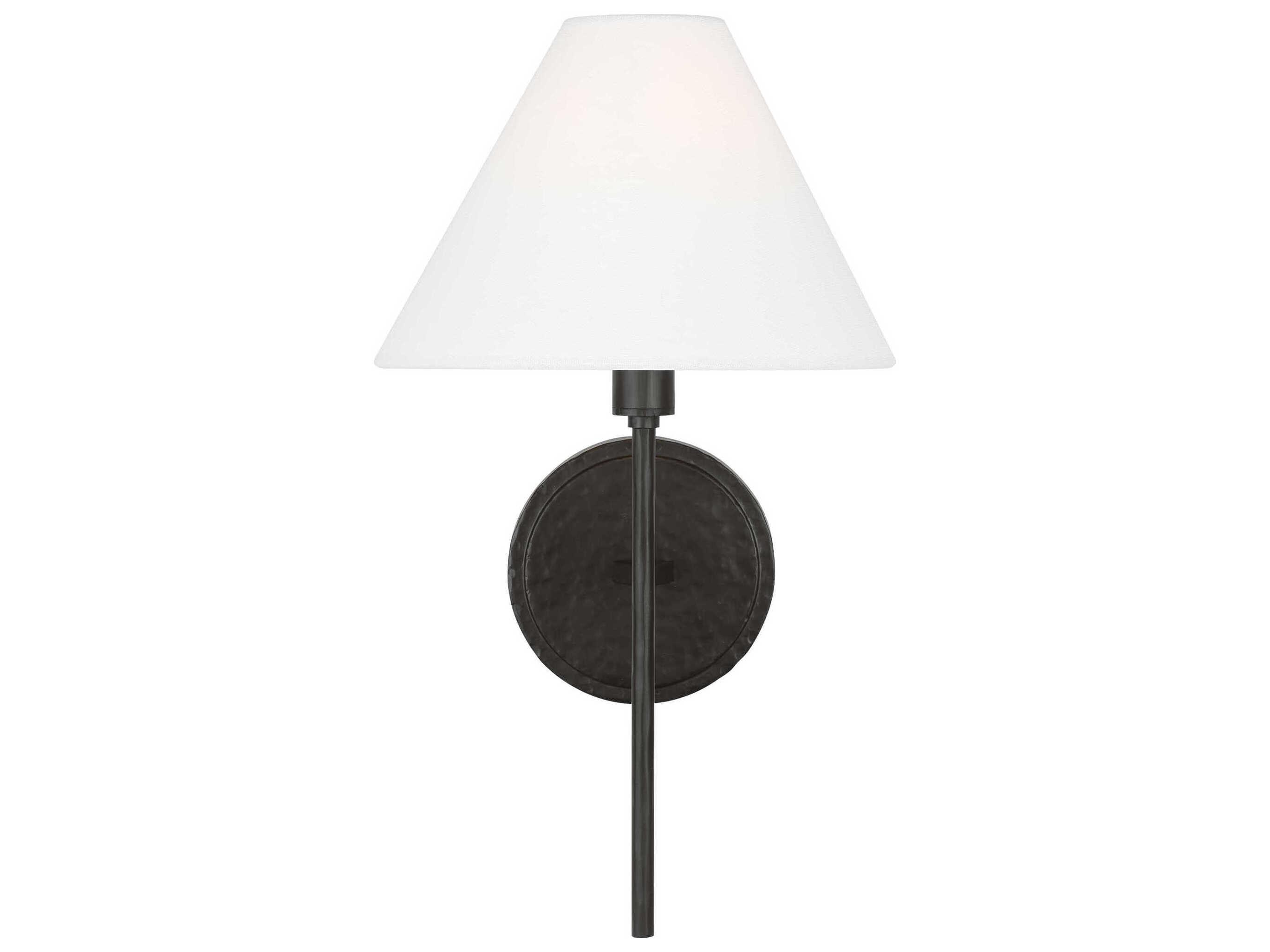 Visual Comfort Studio Ridgewood 1-Light Aged Iron Black Wall Sconce