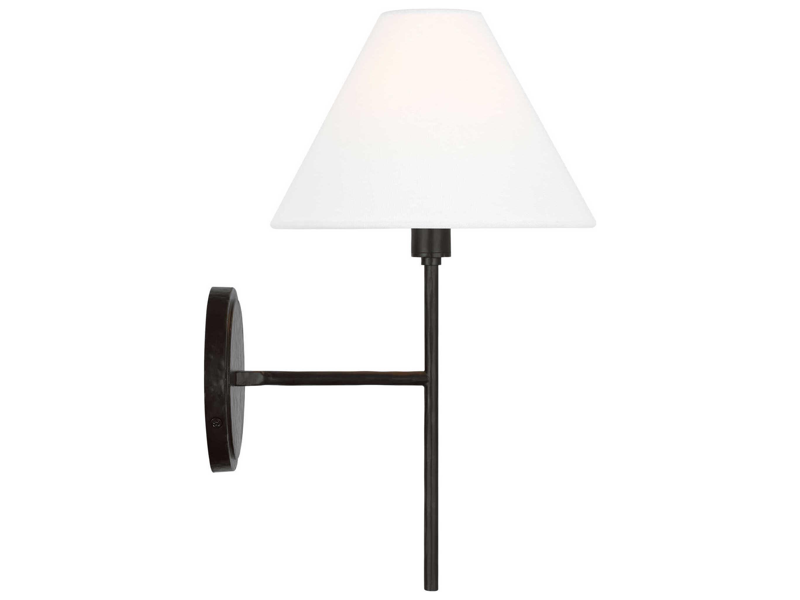 Visual Comfort Studio Ridgewood 1-Light Aged Iron Black Wall Sconce