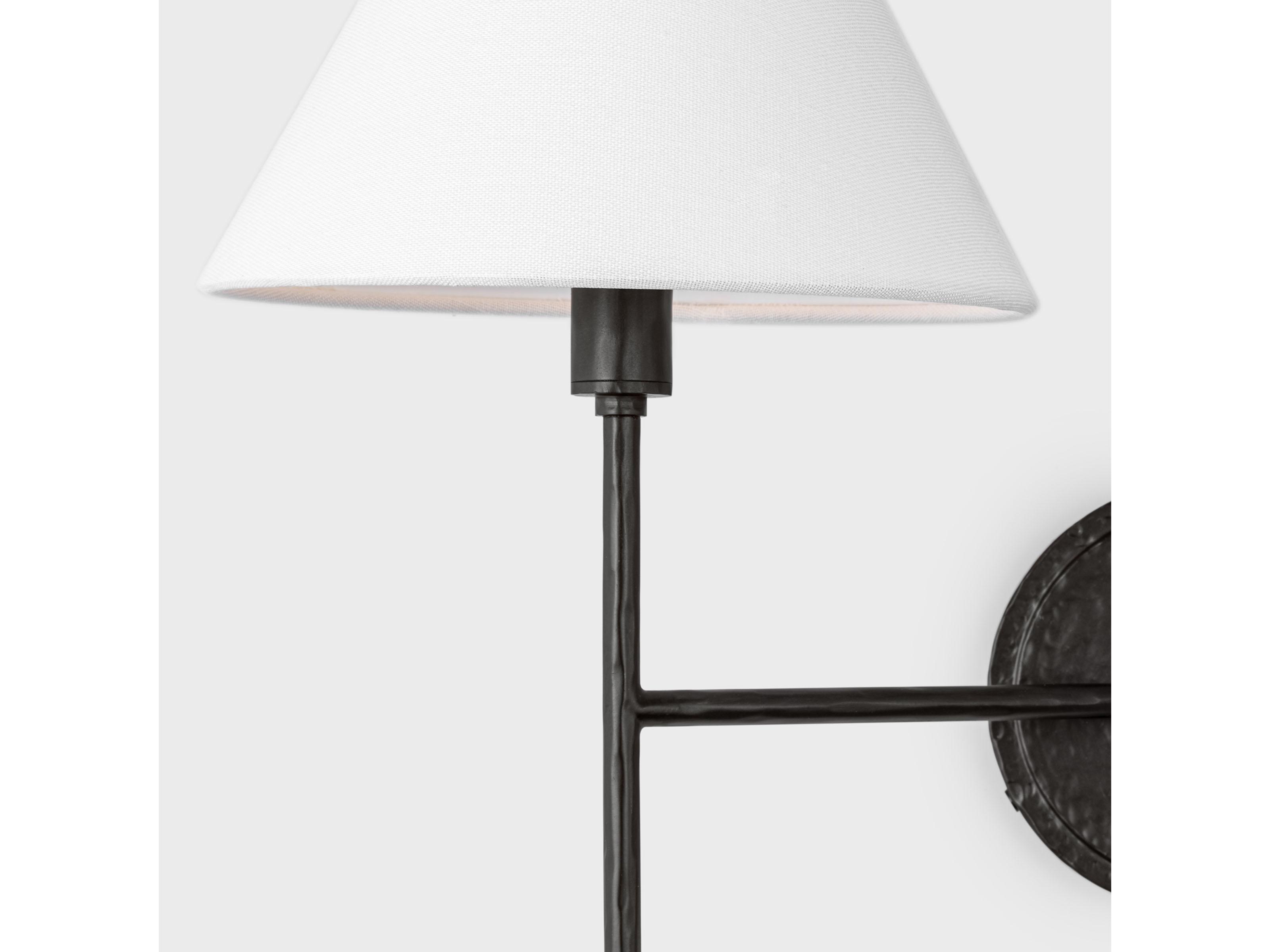 Visual Comfort Studio Ridgewood 2-Light Aged Iron Black Wall Sconce