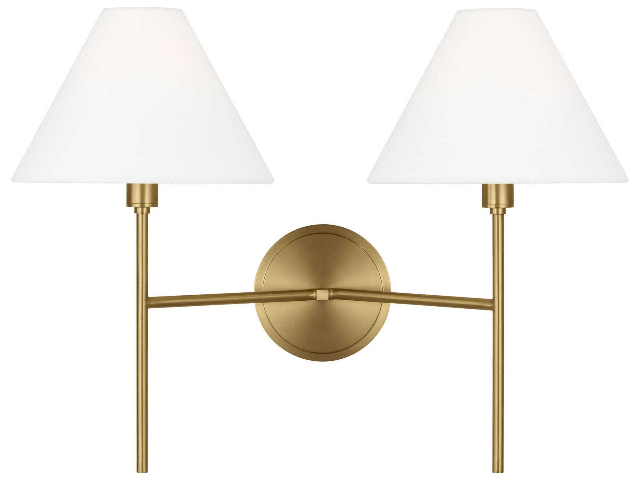 Visual Comfort Studio Ridgewood 2-Light Burnished Brass Wall Sconce