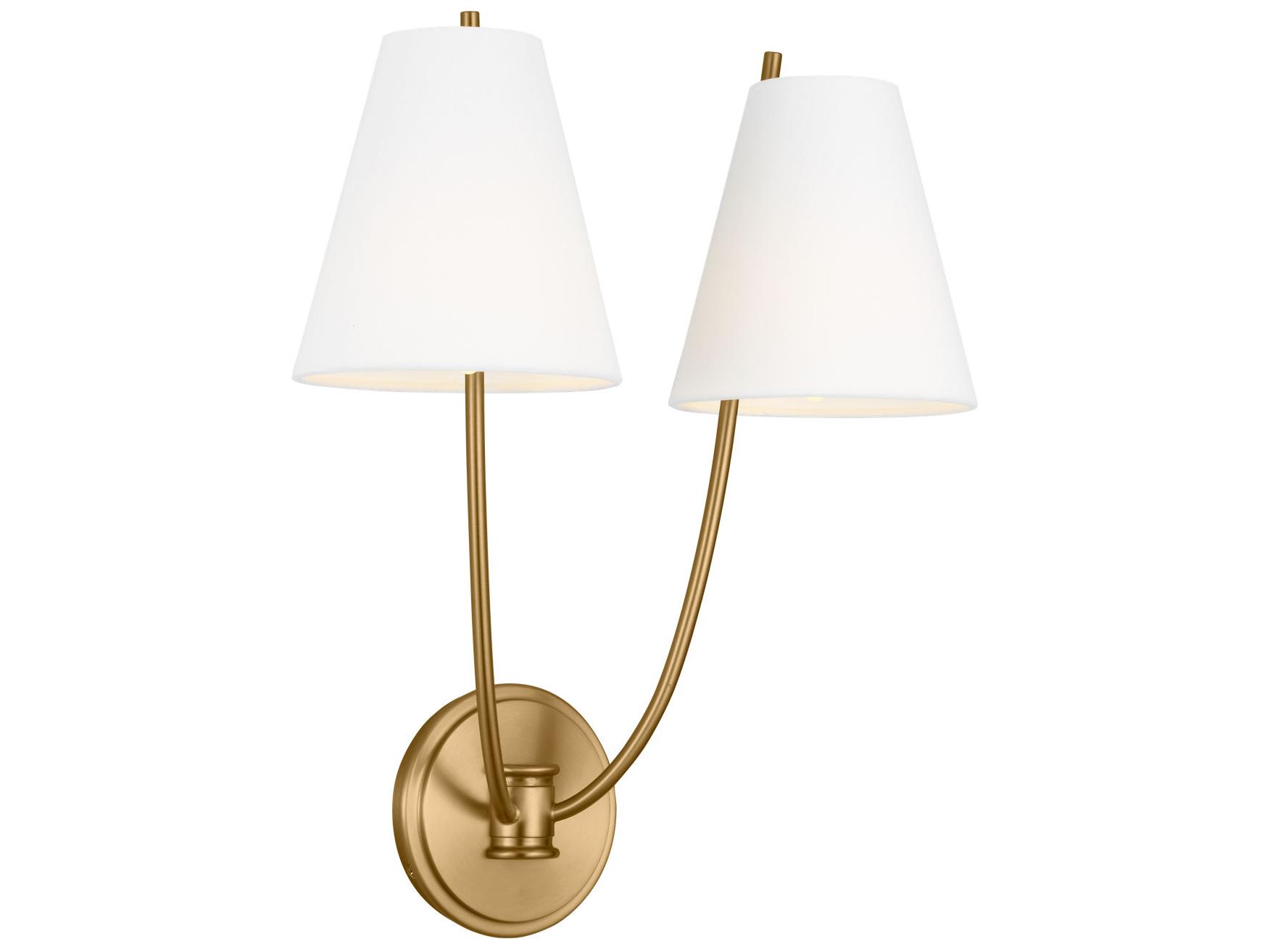 Visual Comfort Studio Marina 2-Light Burnished Brass Wall Sconce