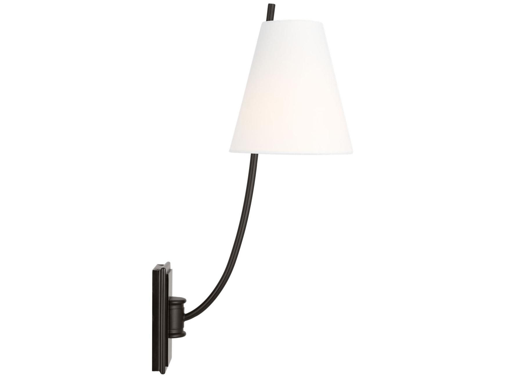 Visual Comfort Studio Marina 1-Light Aged Iron Black Wall Sconce
