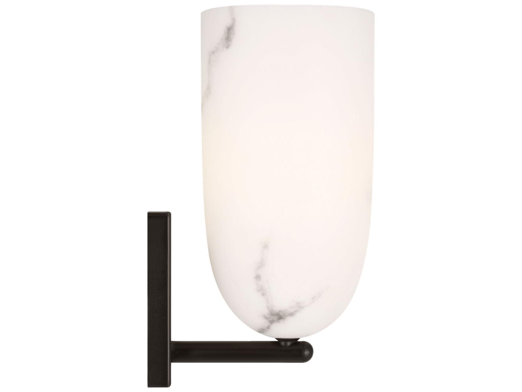 Visual Comfort Studio Savina 1-Light Aged Iron Black Wall Sconce
