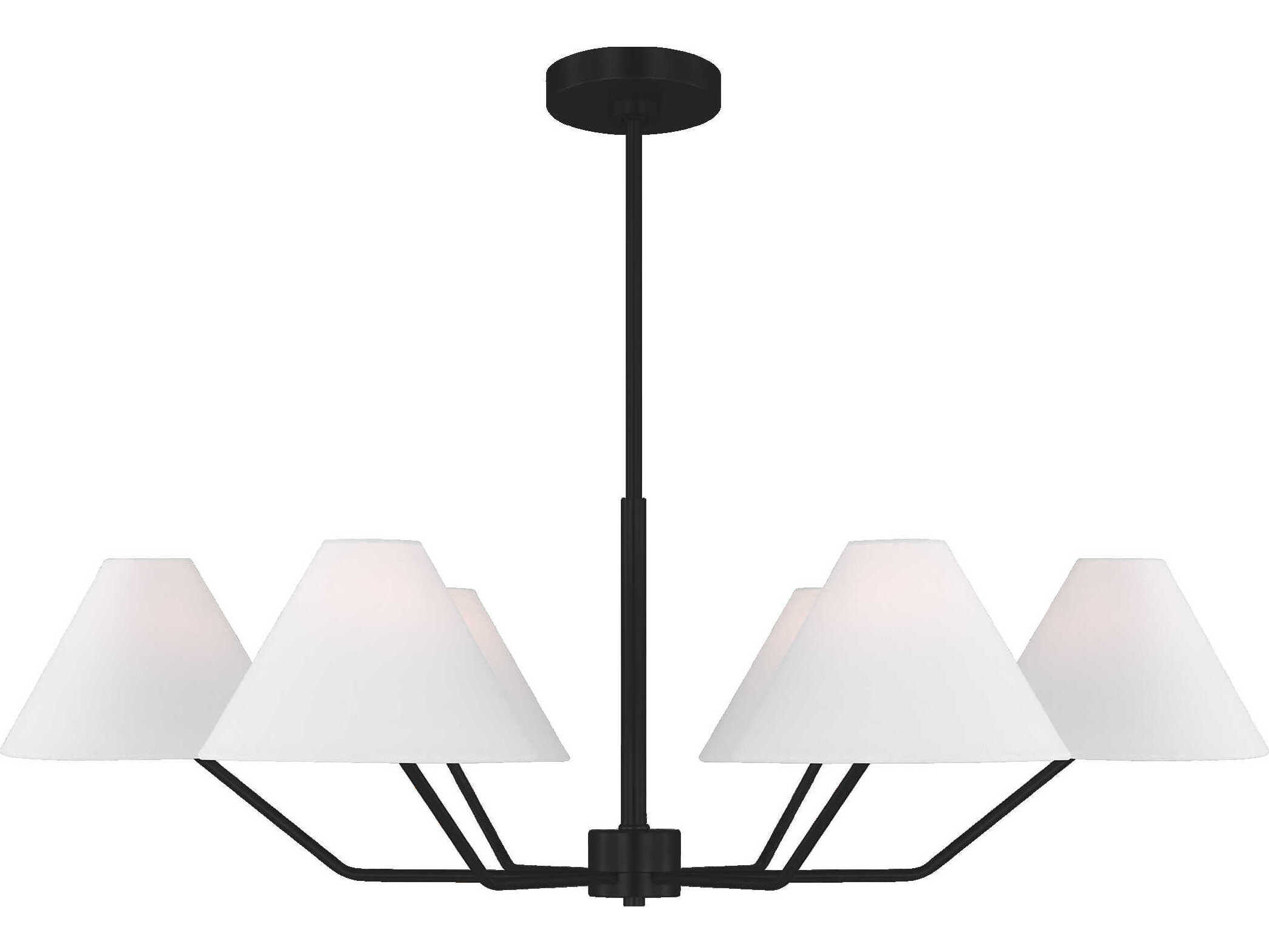 Visual Comfort Studio Burke 6-Light Midnight Black Chandelier