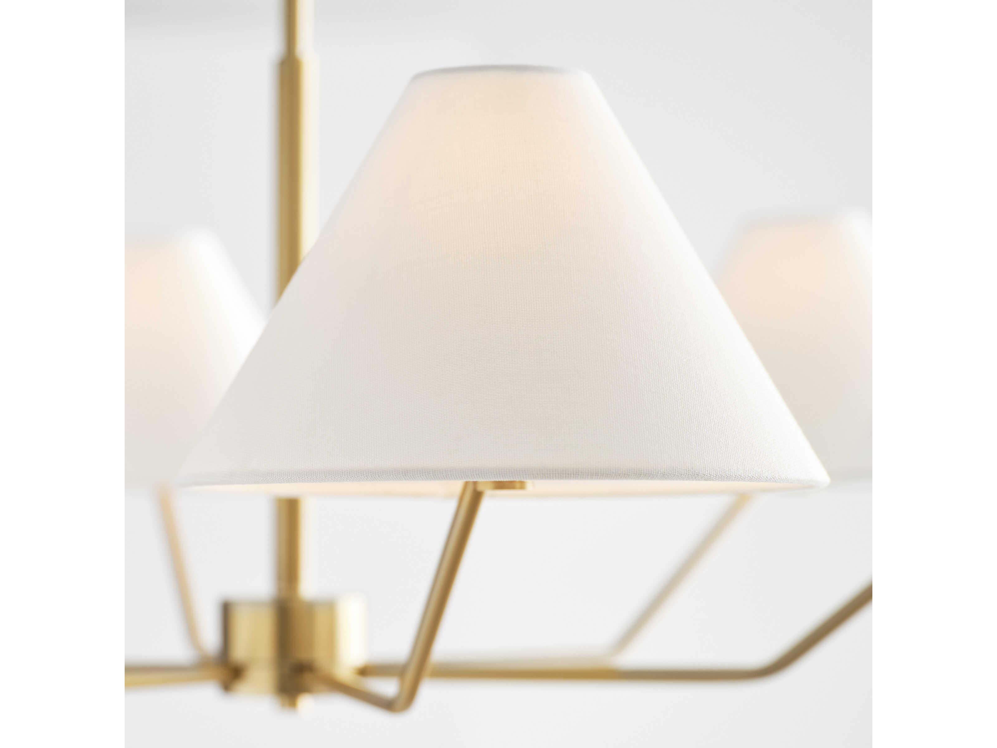 Visual Comfort Studio Burke 6-Light Satin Brass Chandelier