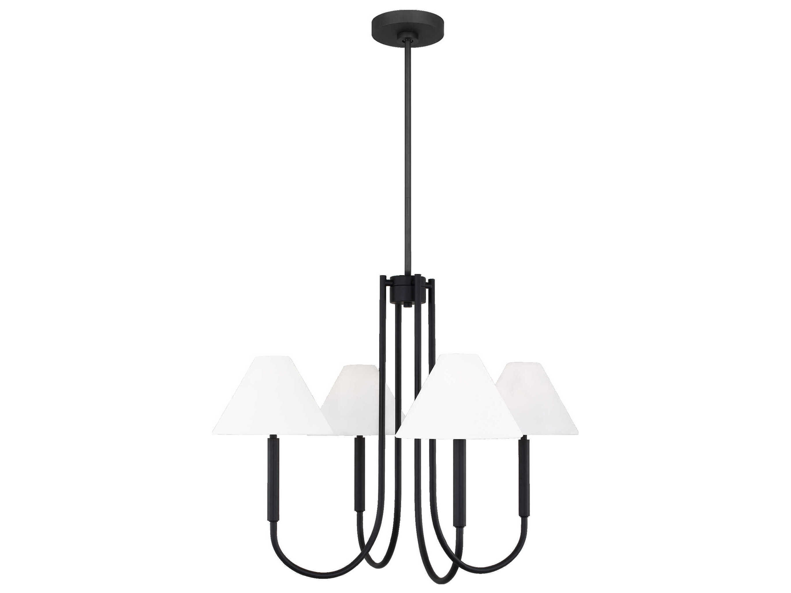 Visual Comfort Studio Porteau 5-Light Midnight Black Chandelier