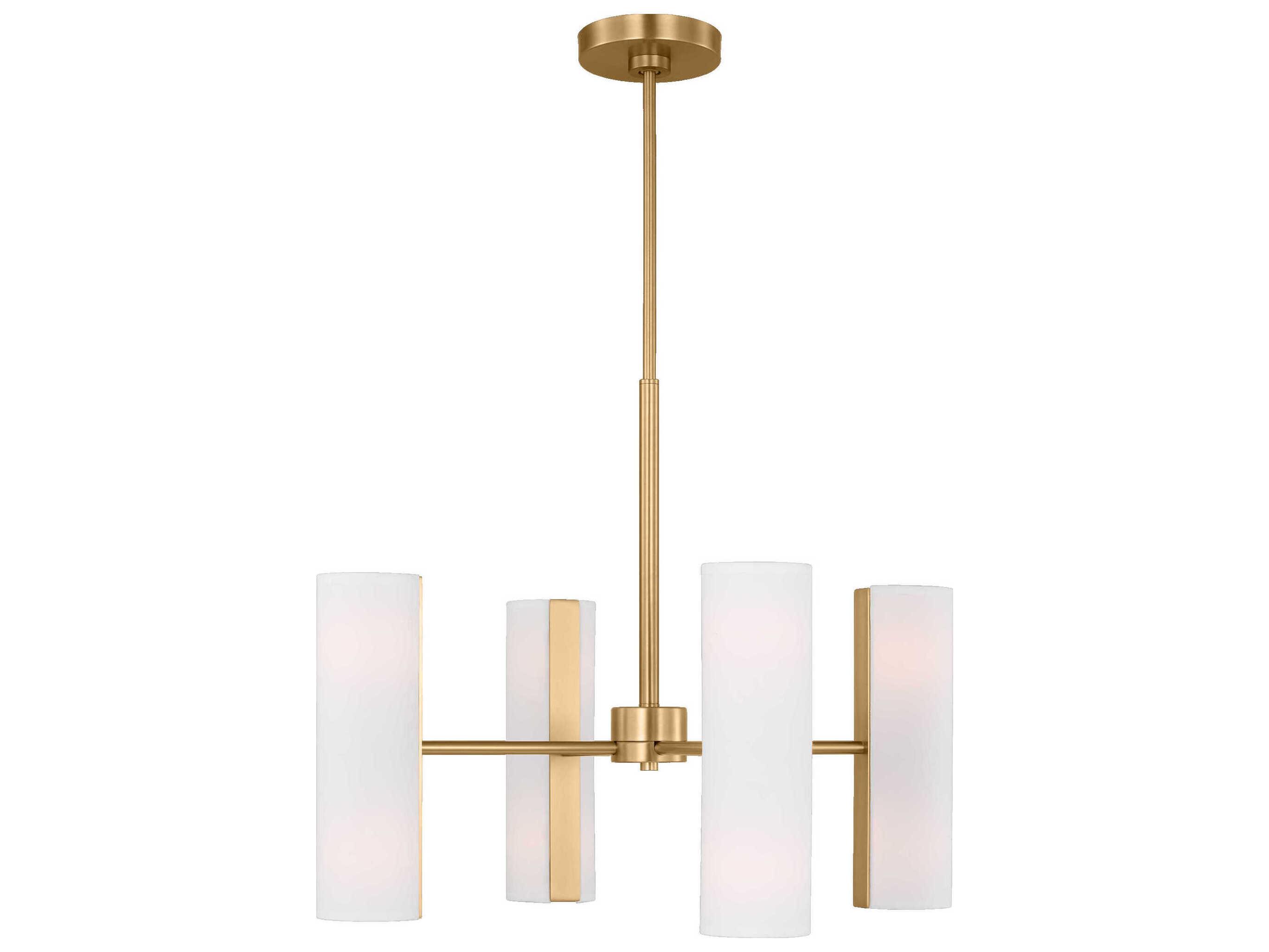 Visual Comfort Studio Capalino 8-Light Satin Brass Cylinder Chandelier