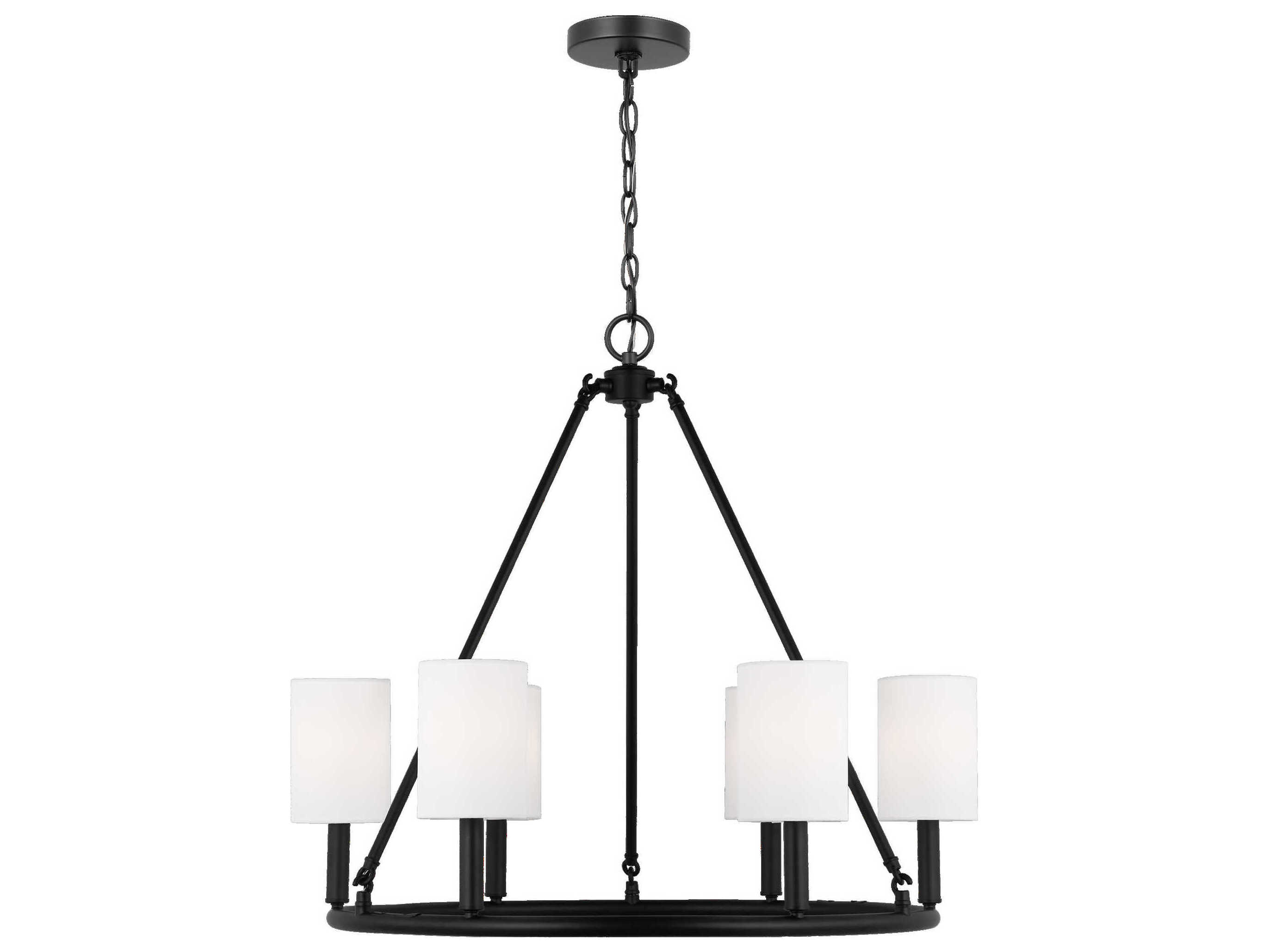 Visual Comfort Studio Egmont 6-Light Midnight Black Chandelier