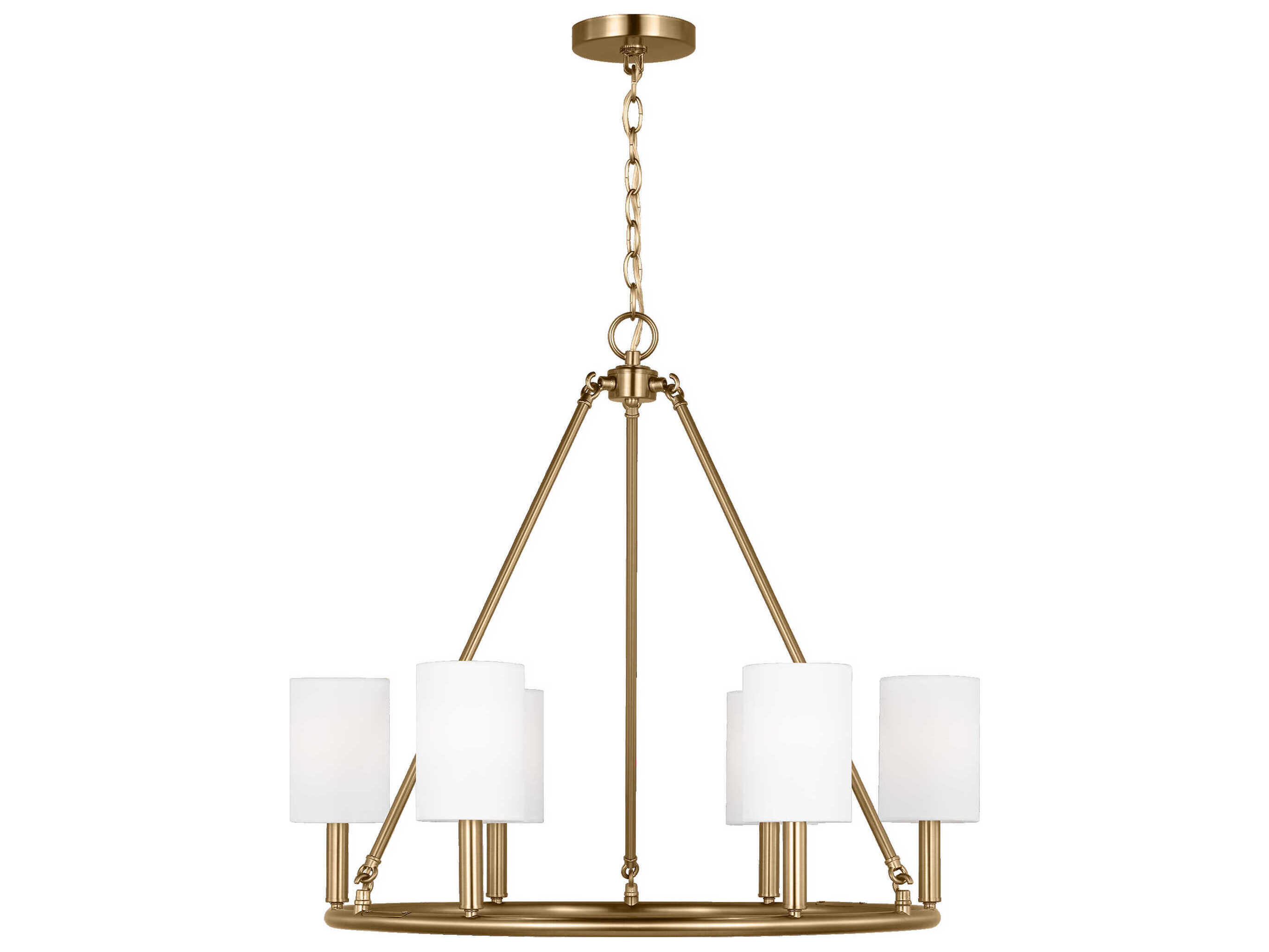 Visual Comfort Studio Egmont 6-Light Satin Brass Chandelier
