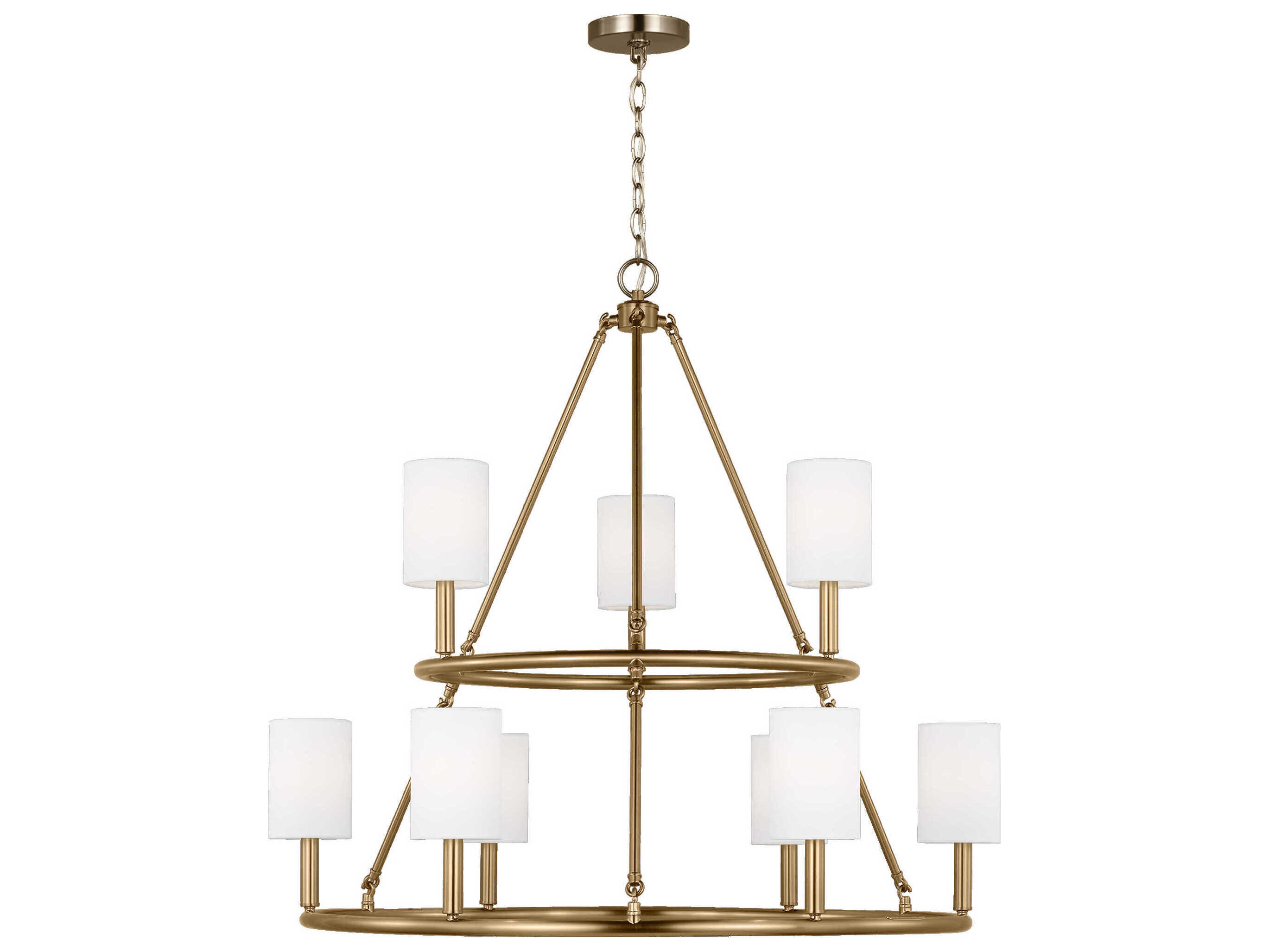 Visual Comfort Studio Egmont 9-Light Satin Brass Chandelier