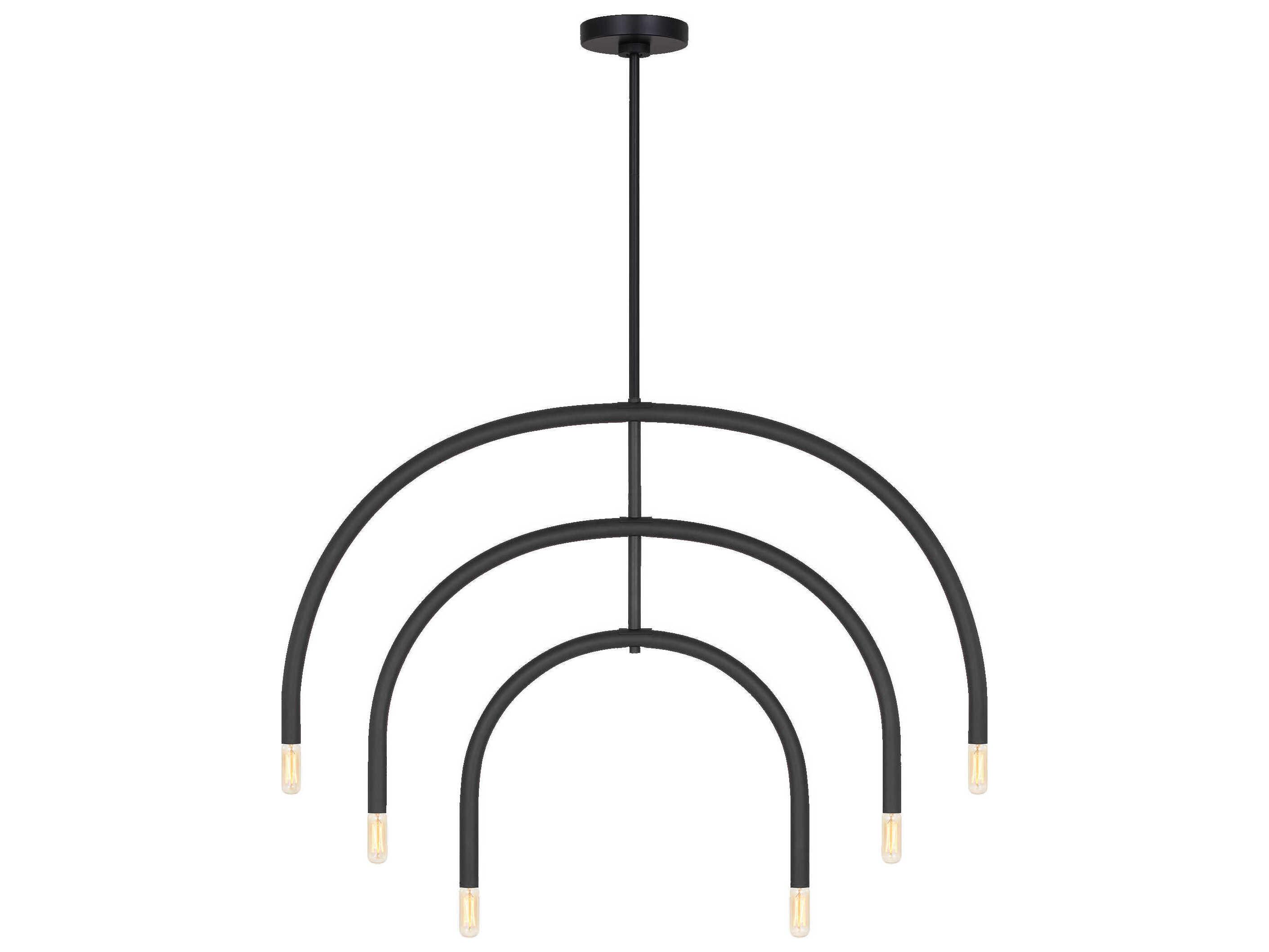 Visual Comfort Studio Hadden 6-Light Midnight Black Chandelier