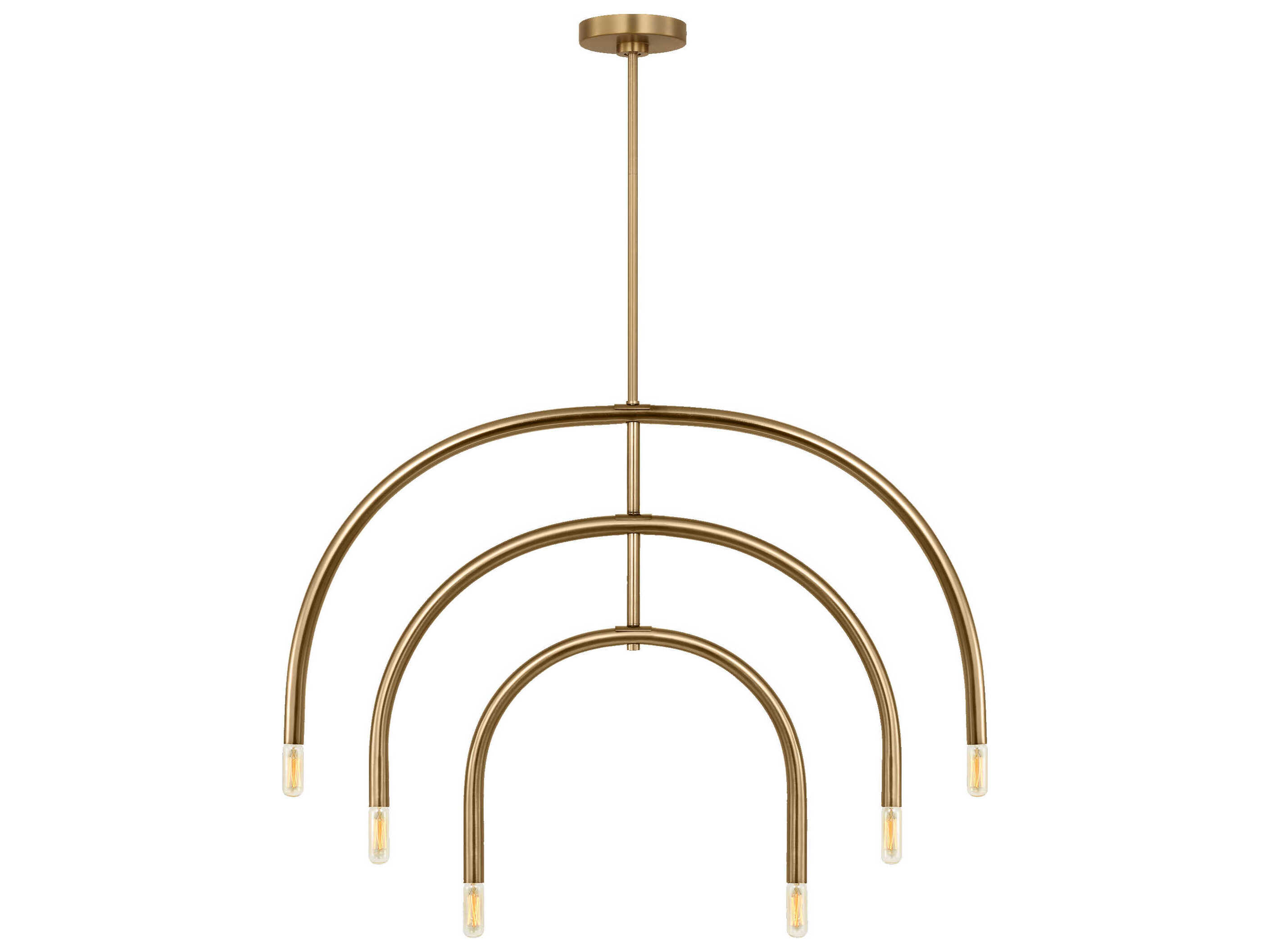 Visual Comfort Studio Hadden 6-Light Satin Brass Chandelier