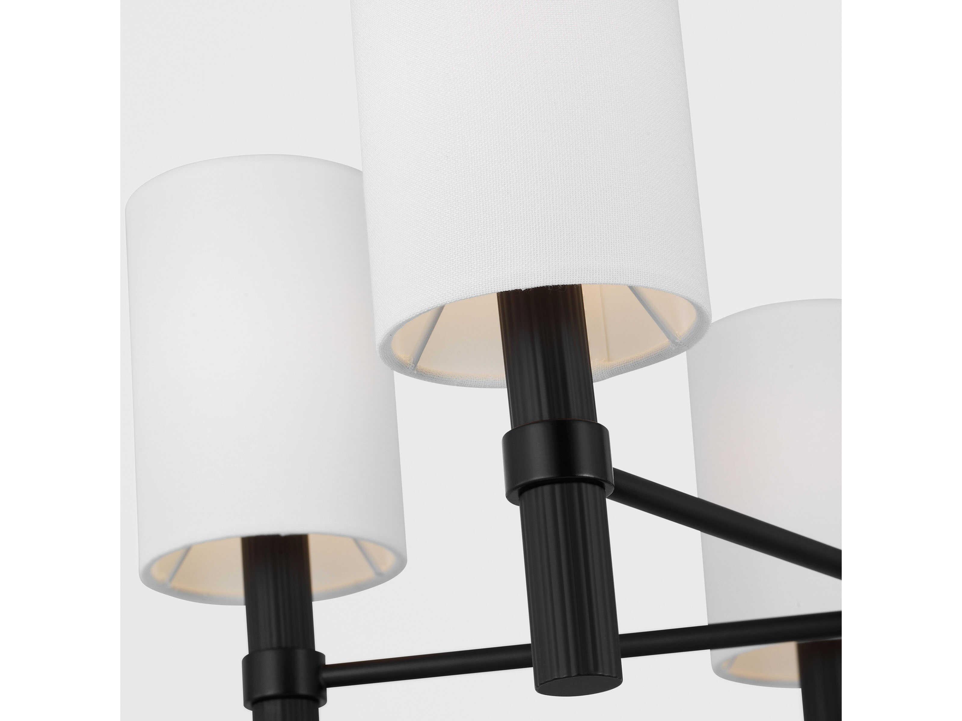 Visual Comfort Studio Manor 5-Light Midnight Black Cylinder Chandelier