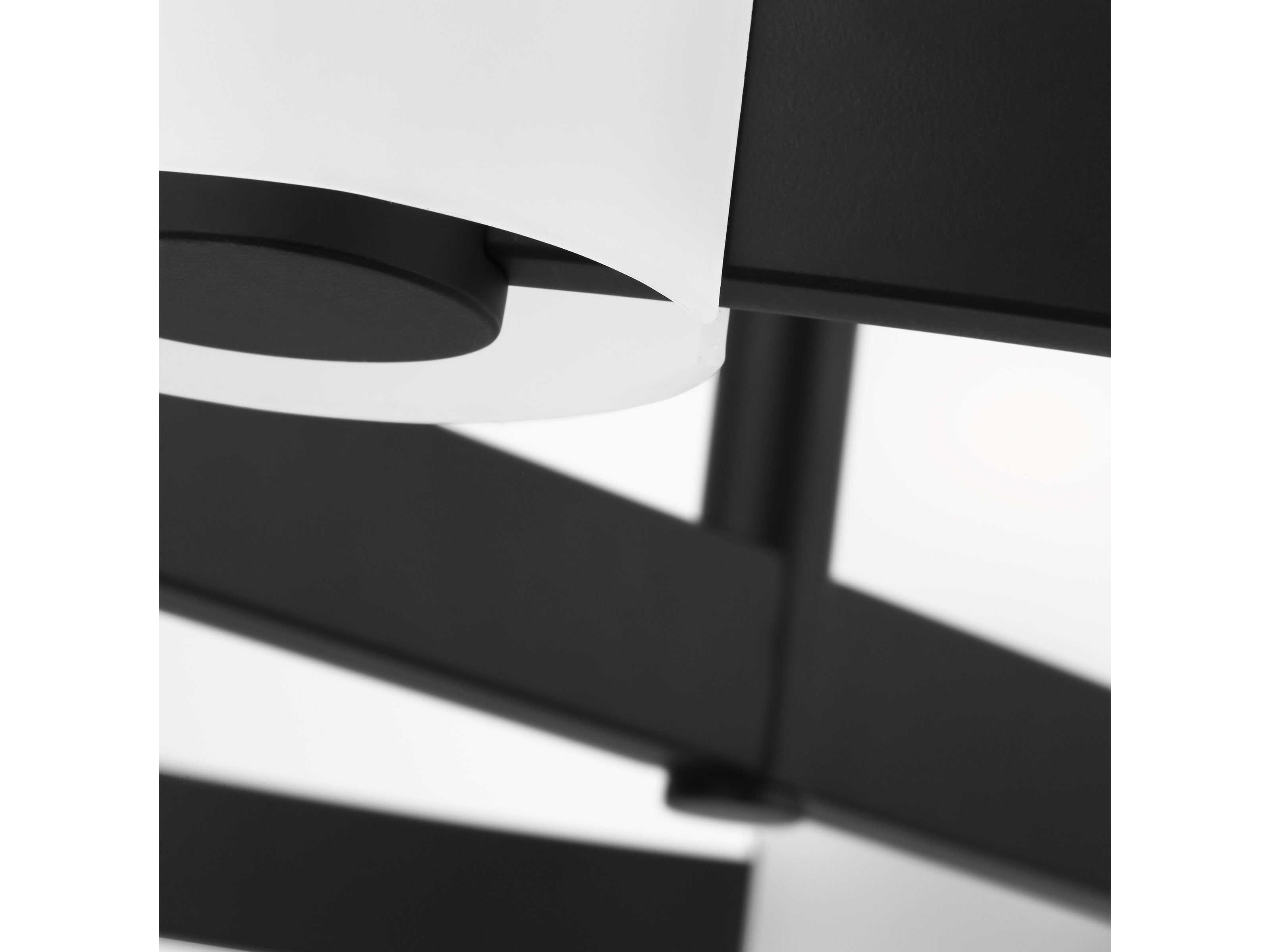 Visual Comfort Studio Rhode 6-Light Midnight Black Cylinder Chandelier