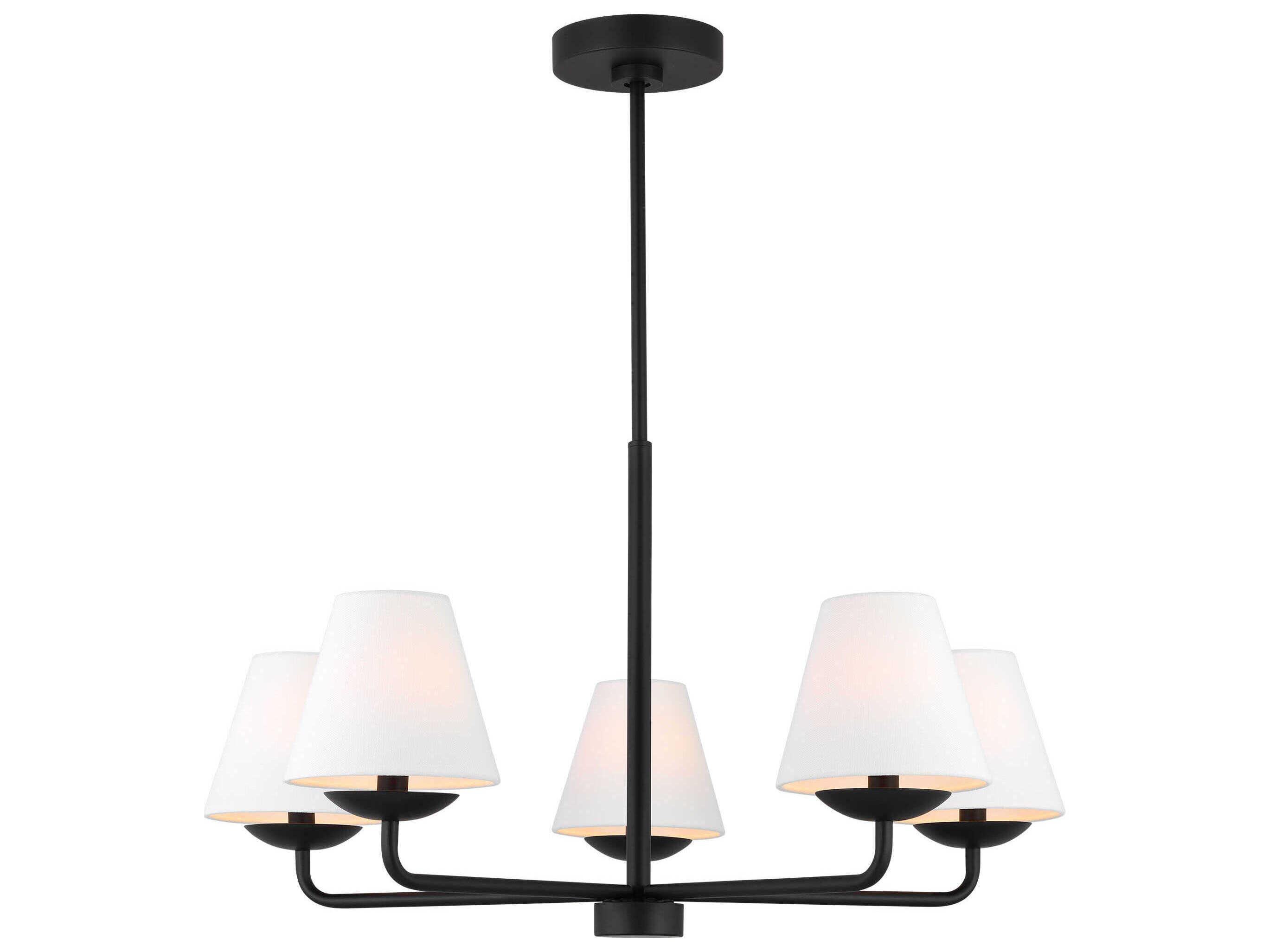 Visual Comfort Studio Albion 5-Light Midnight Black Empire Chandelier