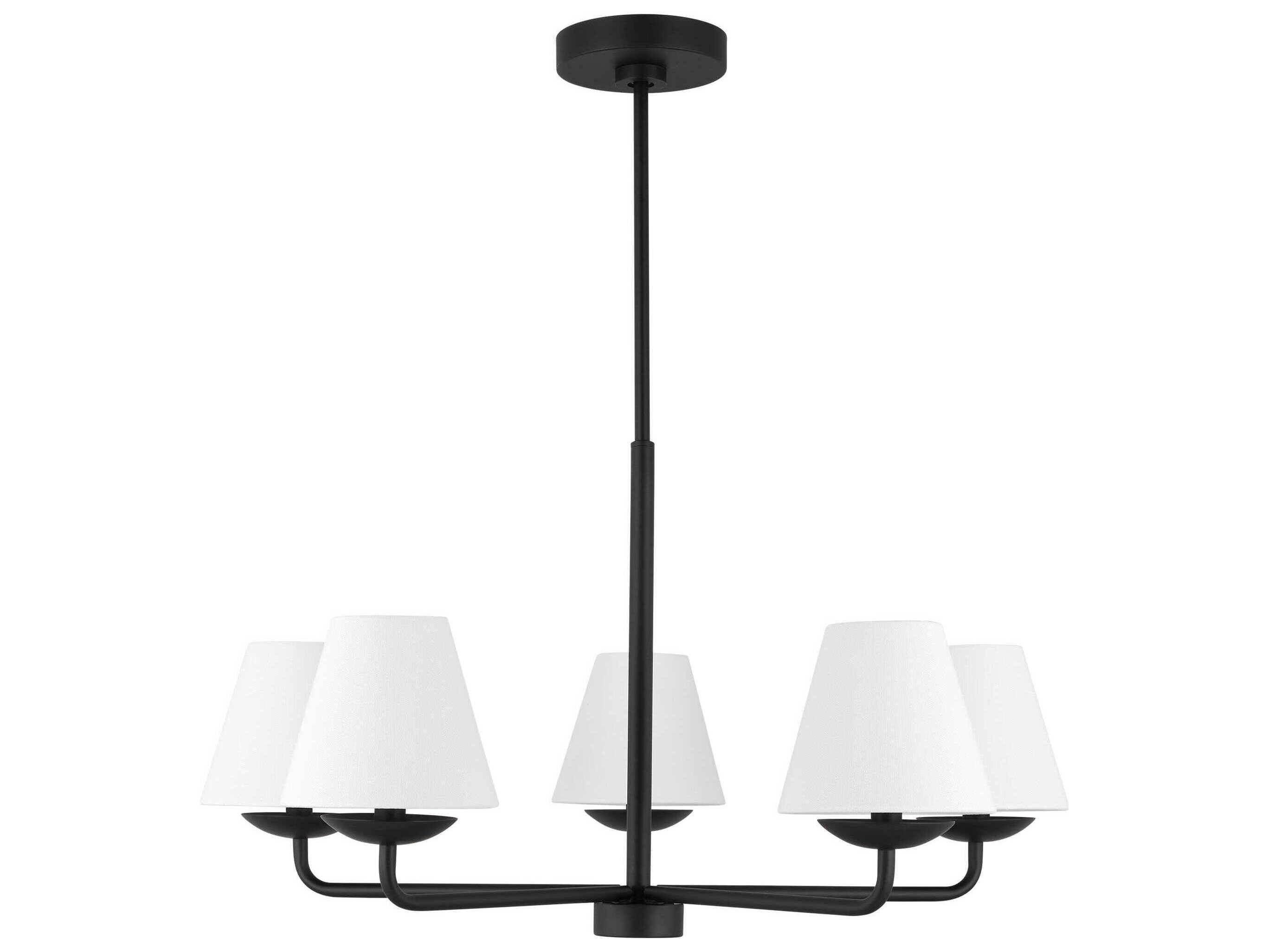 Visual Comfort Studio Albion 5-Light Midnight Black Empire Chandelier