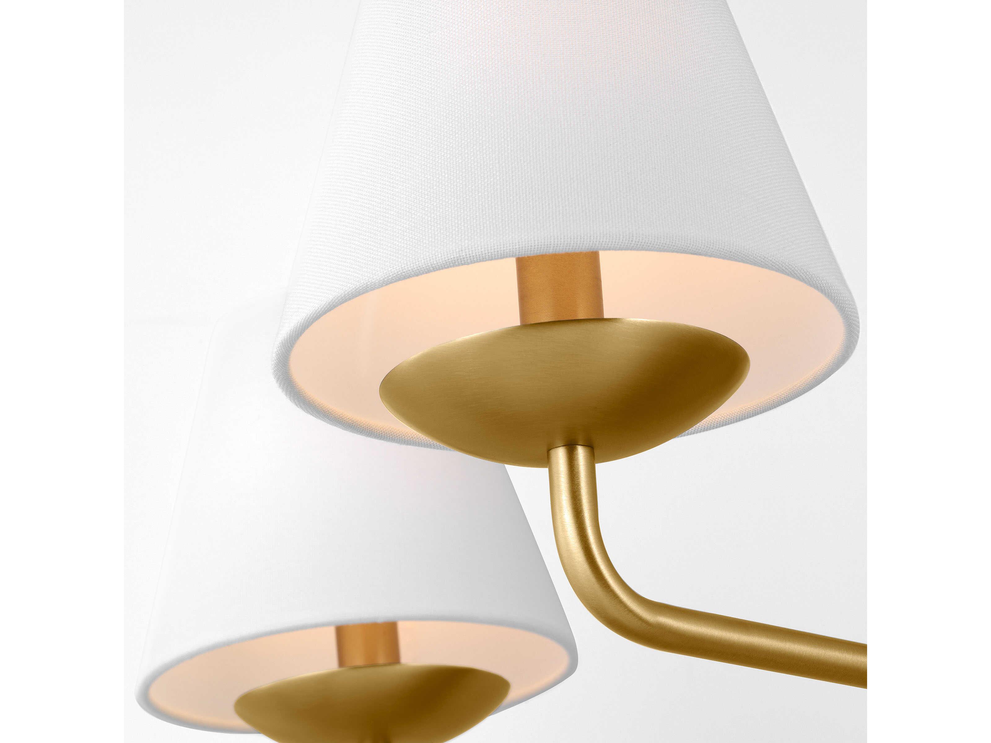 Visual Comfort Studio Albion 5-Light Satin Brass Empire Chandelier