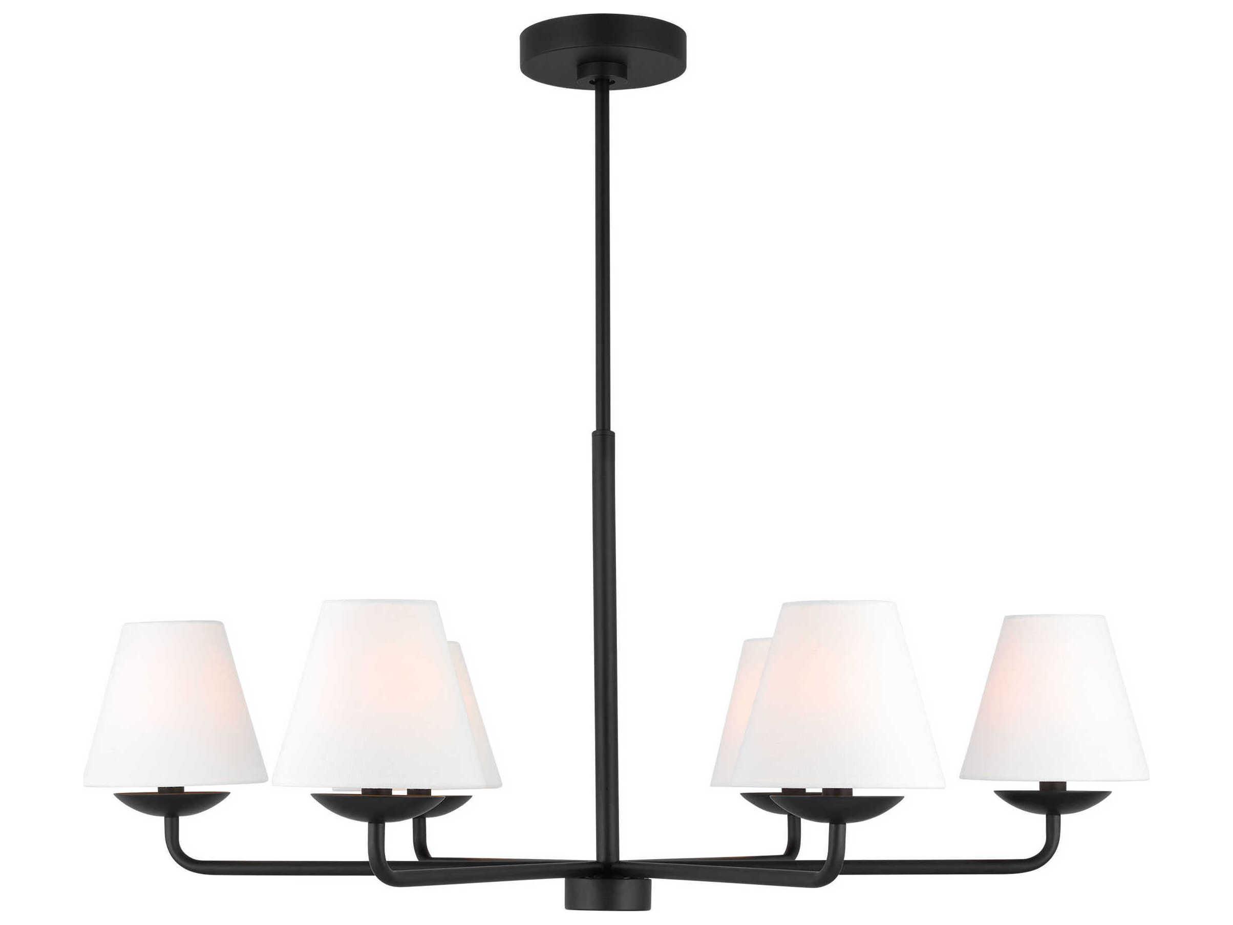 Visual Comfort Studio Albion 6-Light Midnight Black Empire Chandelier
