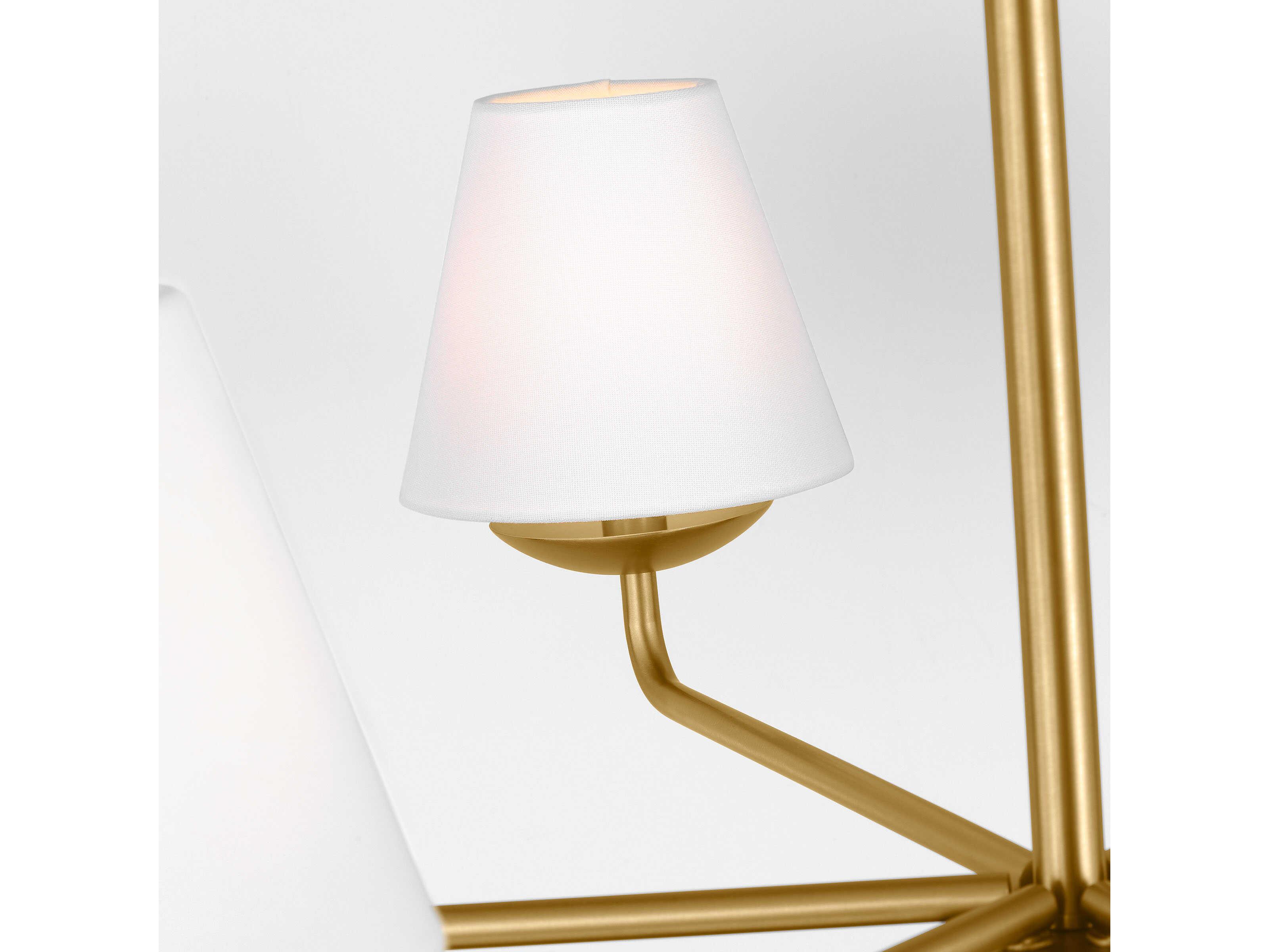 Visual Comfort Studio Albion 6-Light Satin Brass Empire Chandelier