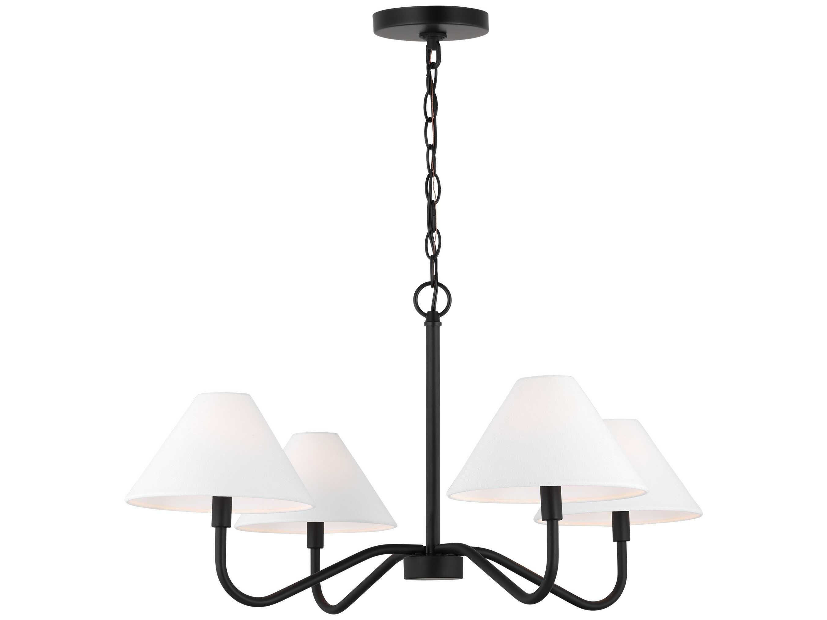 Visual Comfort Studio Eldon 4-Light Midnight Black Empire Chandelier