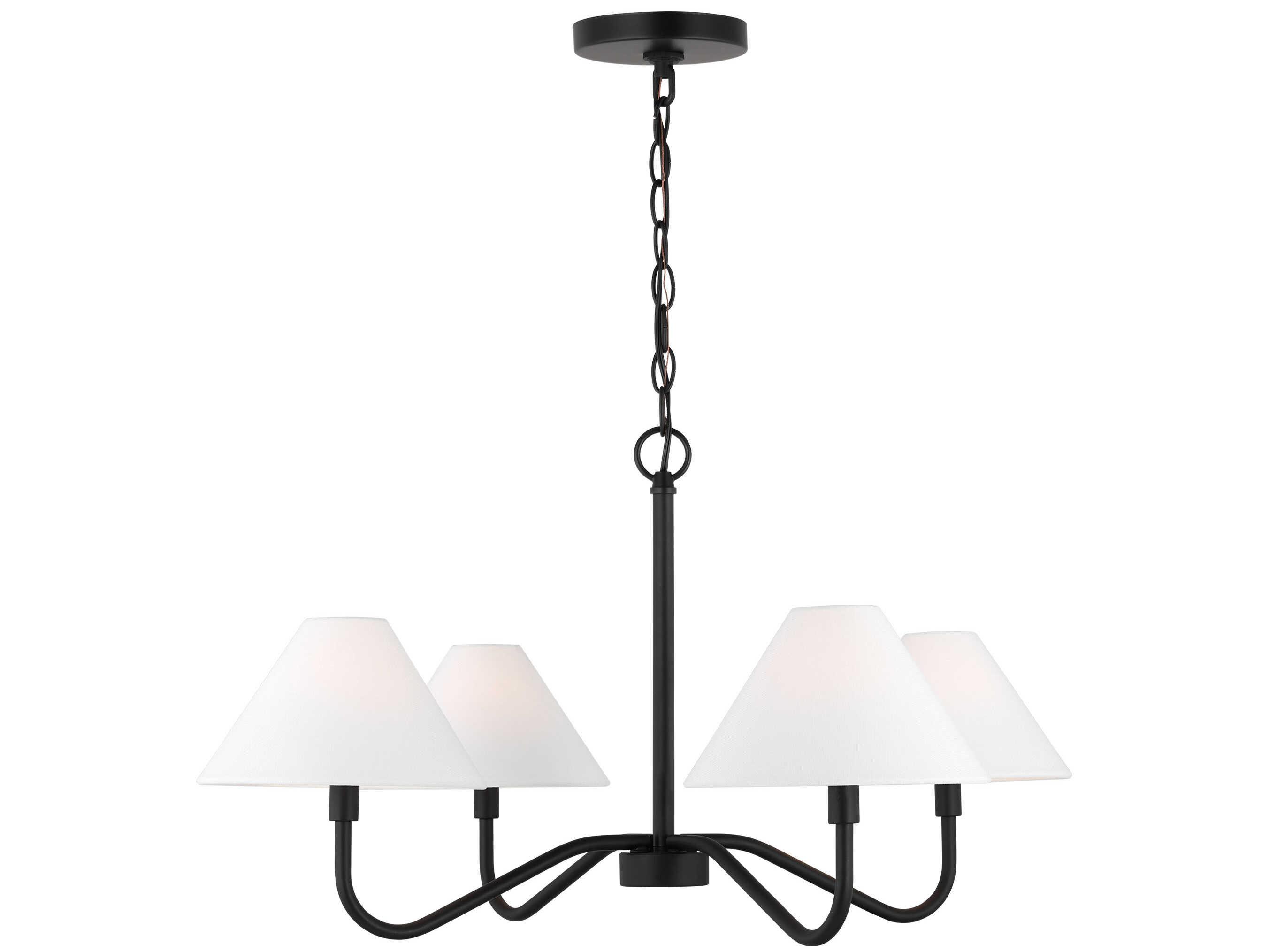 Visual Comfort Studio Eldon 4-Light Midnight Black Empire Chandelier