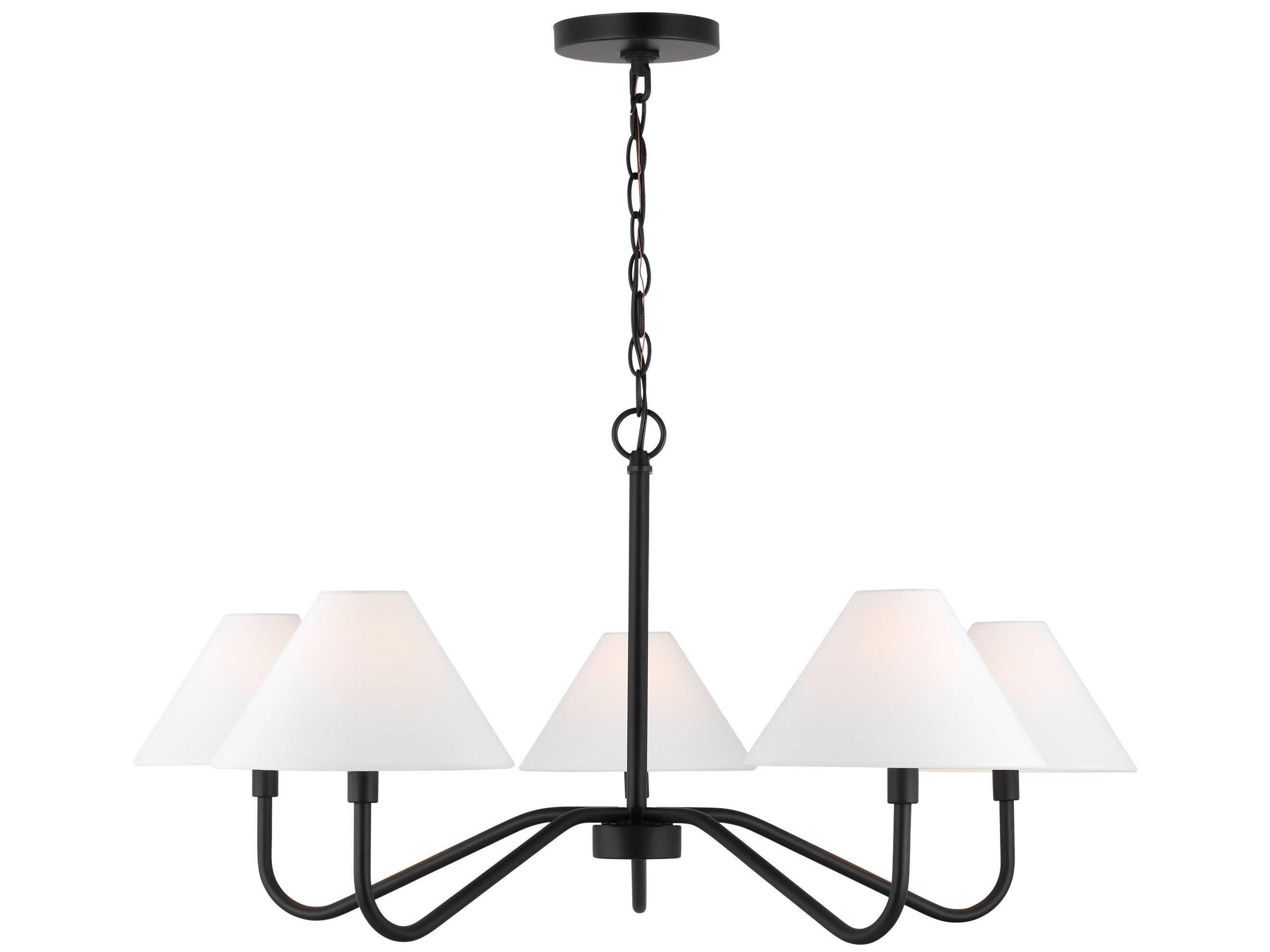 Visual Comfort Studio Eldon 5-Light Midnight Black Empire Chandelier