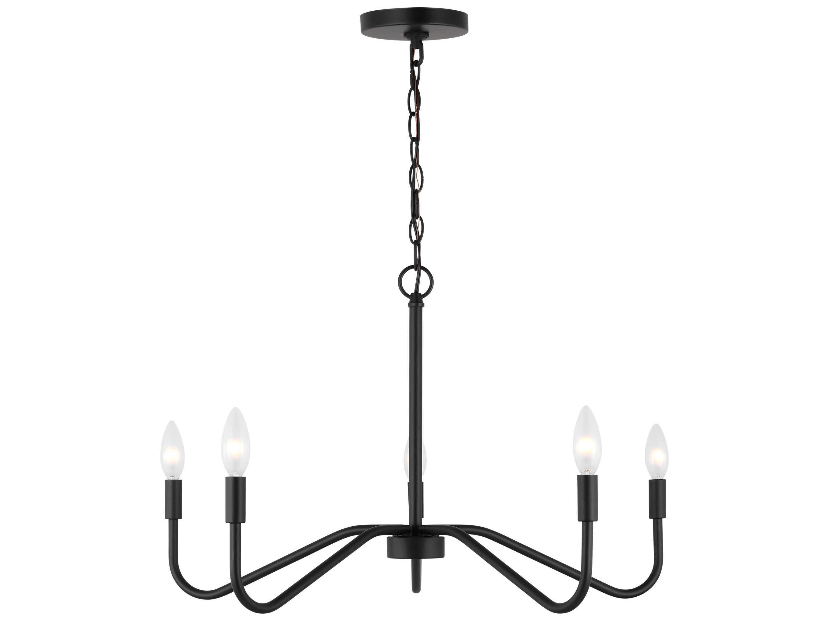 Visual Comfort Studio Eldon 5-Light Midnight Black Empire Chandelier