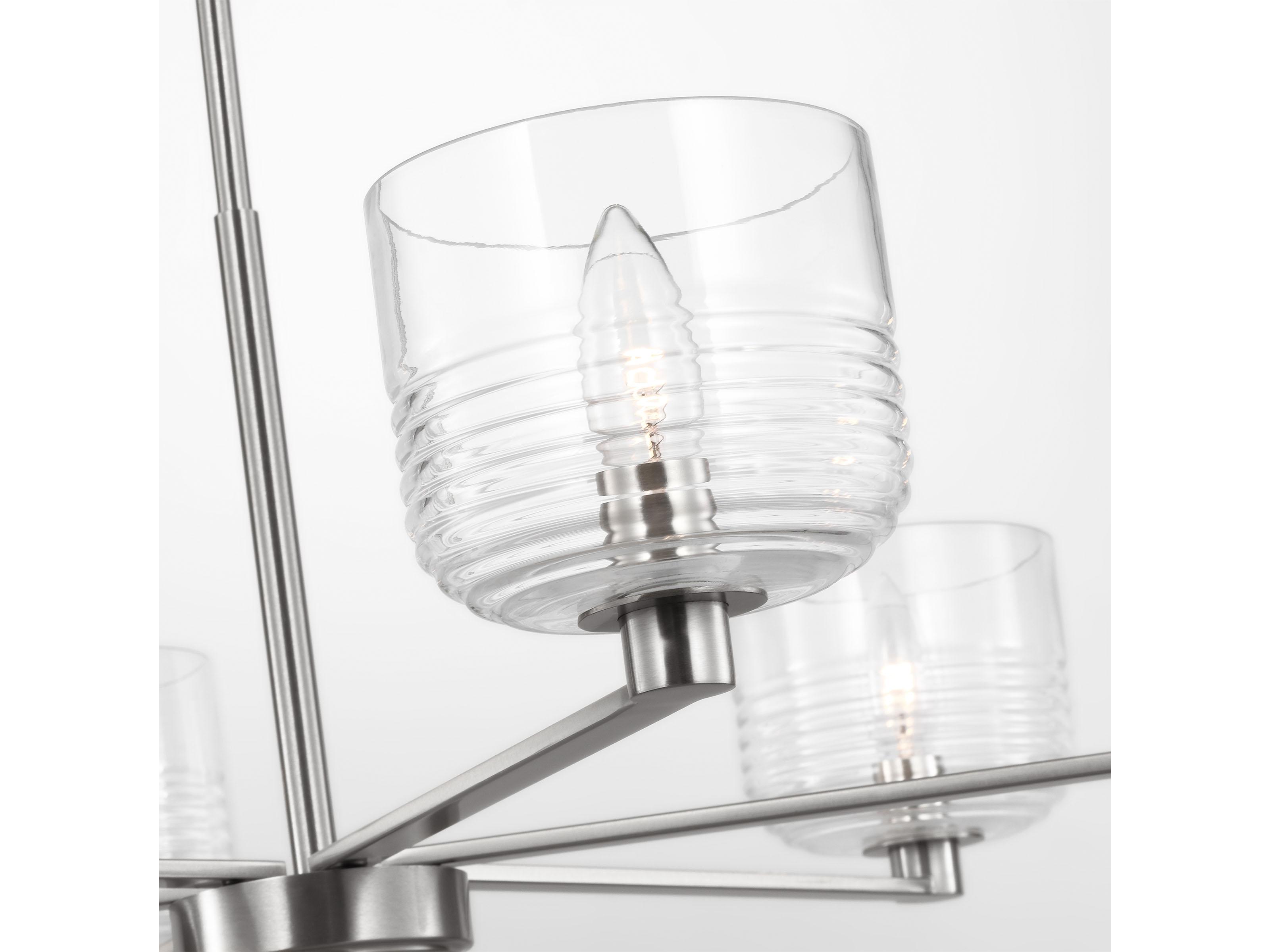 Visual Comfort Studio Lochdale 6-Light Brushed Nickel Candelabra Chandelier