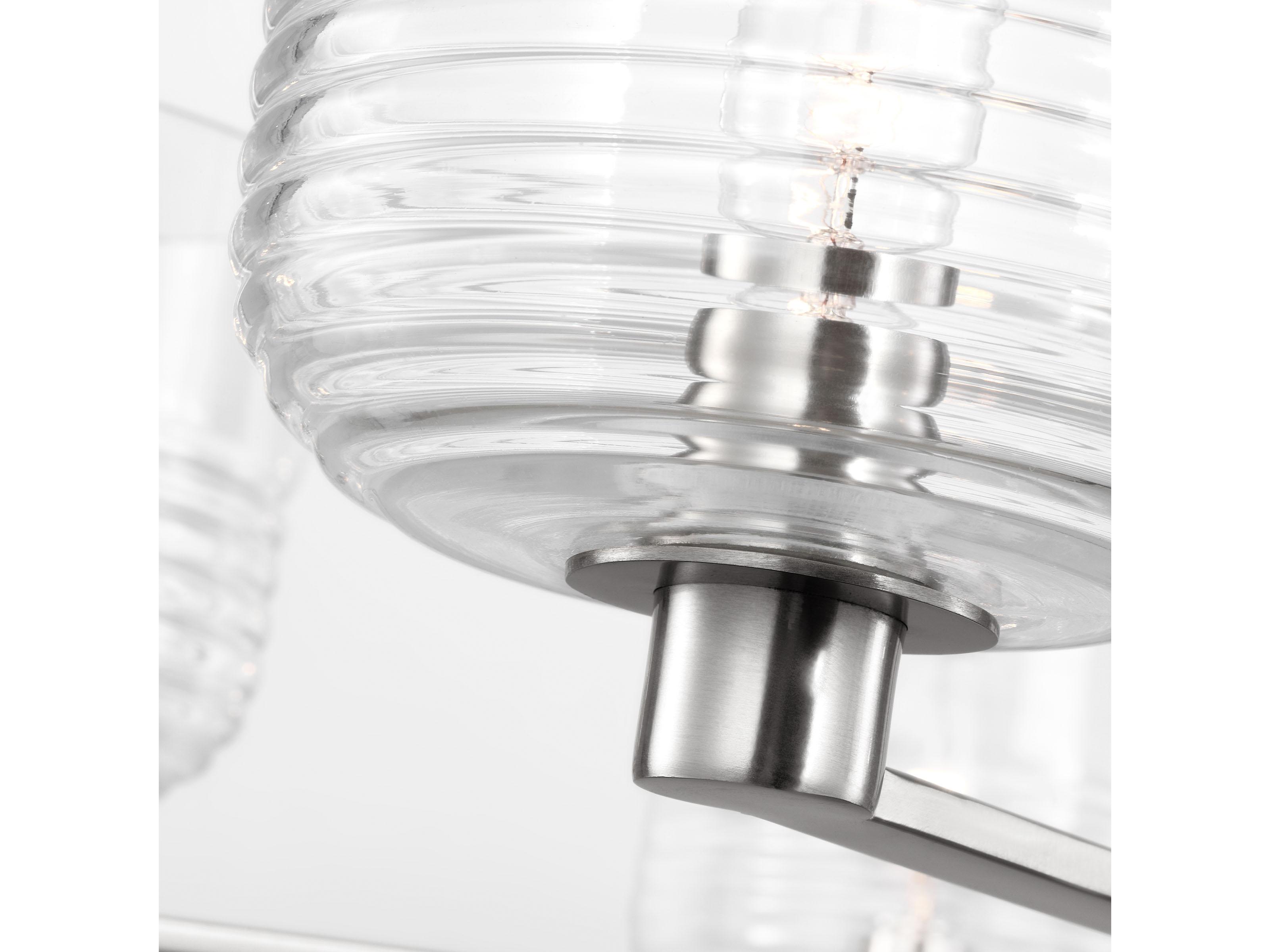 Visual Comfort Studio Lochdale 6-Light Brushed Nickel Candelabra Chandelier