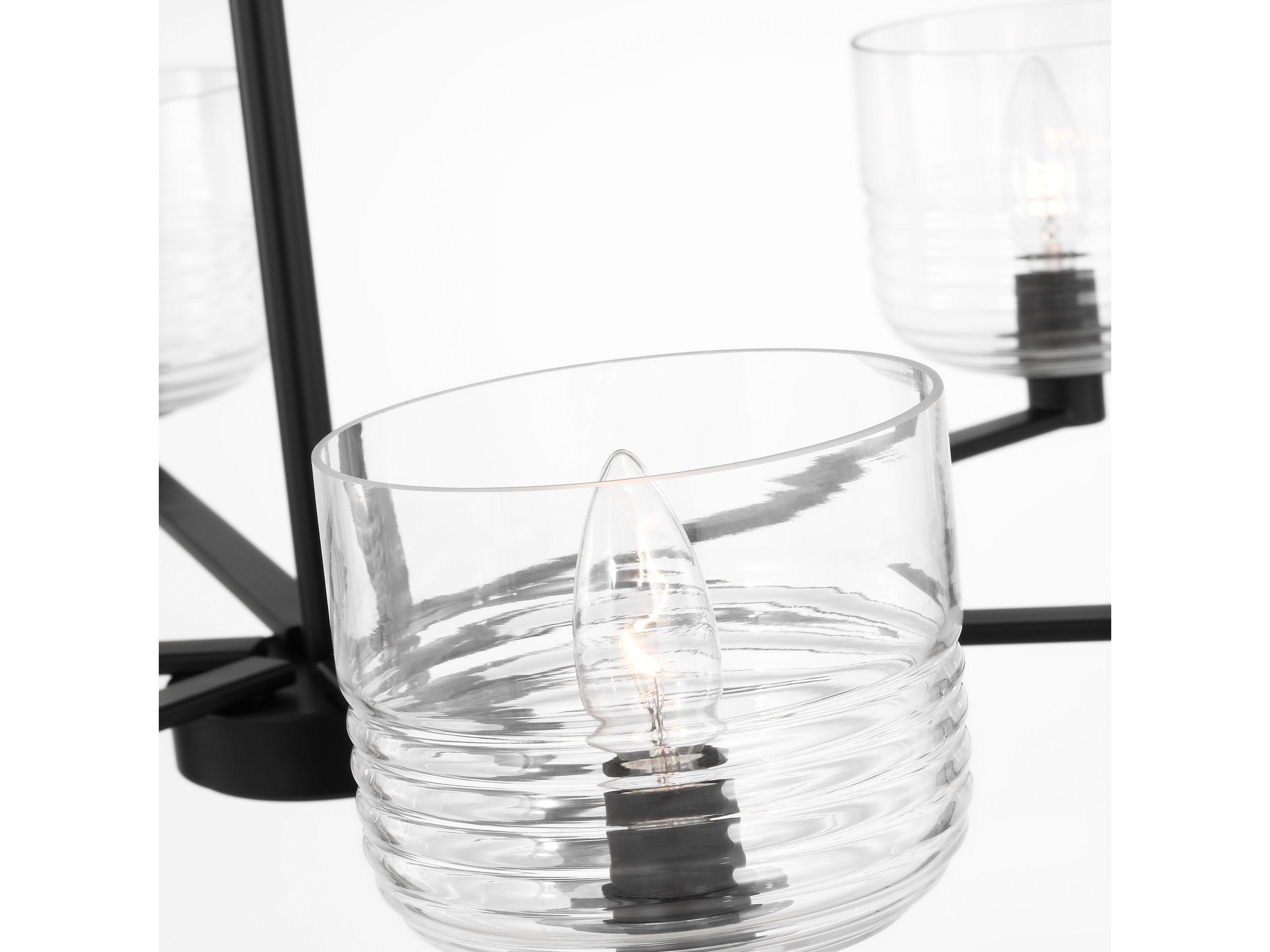 Visual Comfort Studio Lochdale 6-Light Midnight Black Candelabra Chandelier