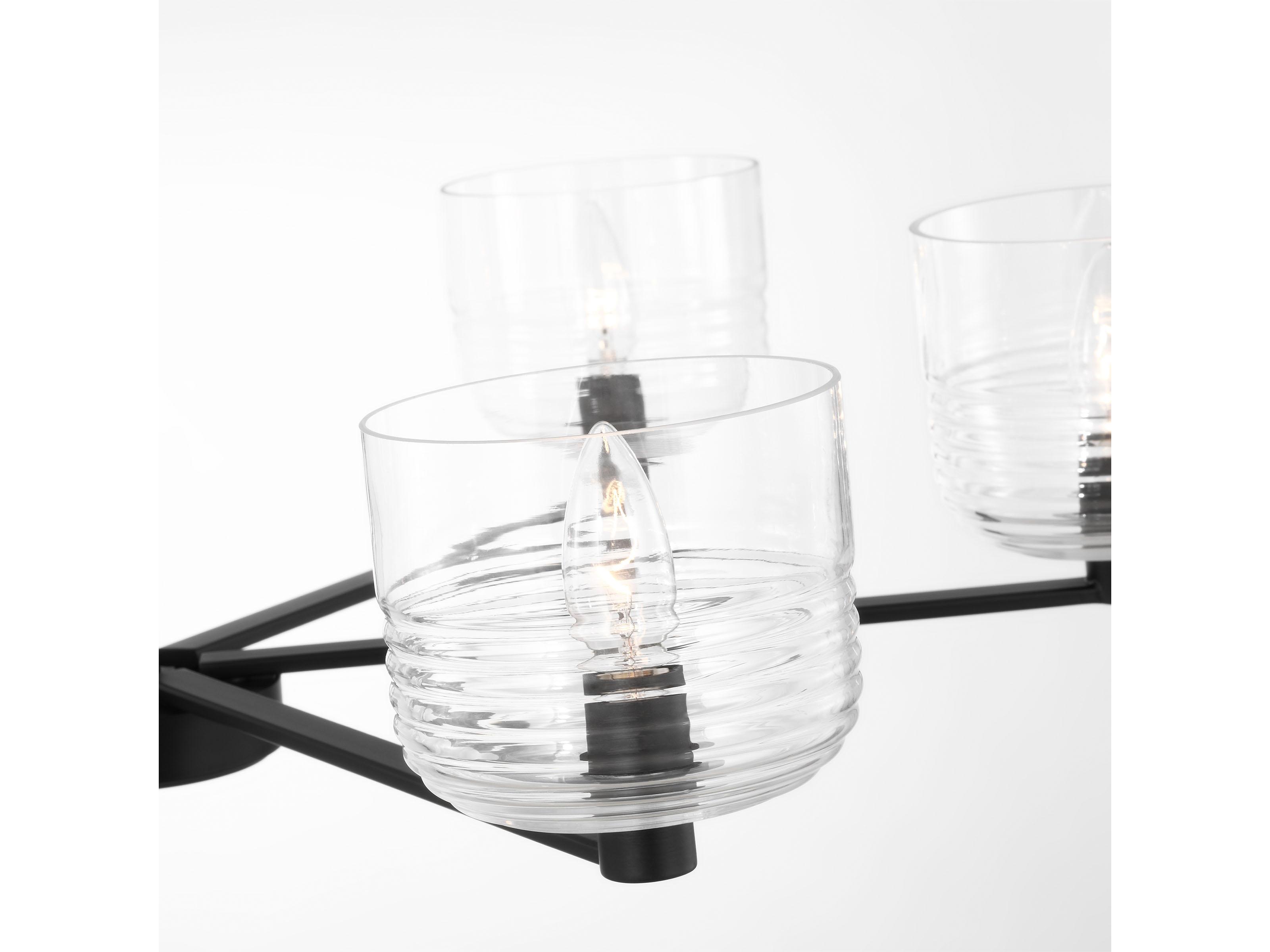 Visual Comfort Studio Lochdale 6-Light Midnight Black Candelabra Chandelier