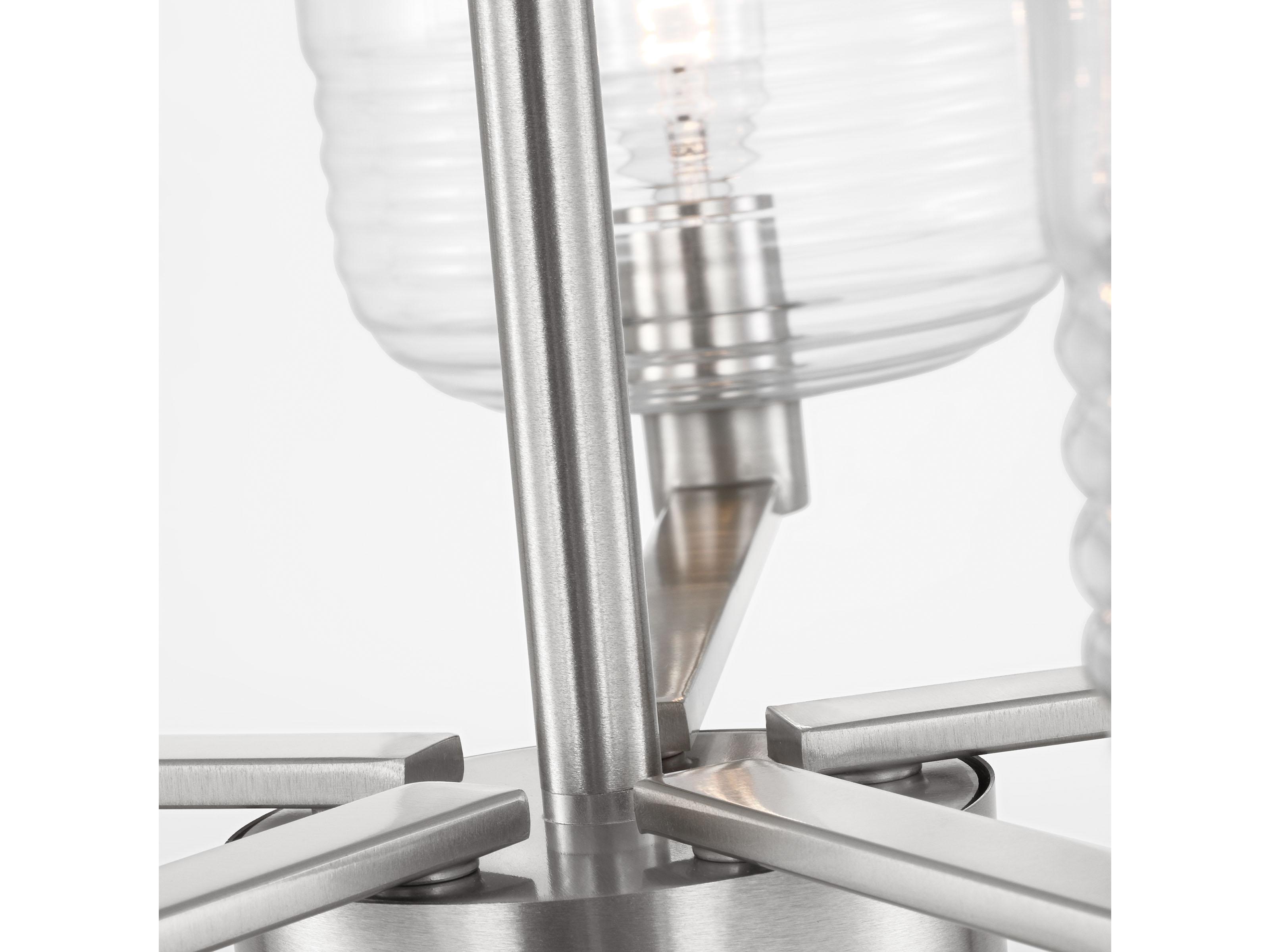 Visual Comfort Studio Lochdale 5-Light Brushed Nickel Candelabra Chandelier