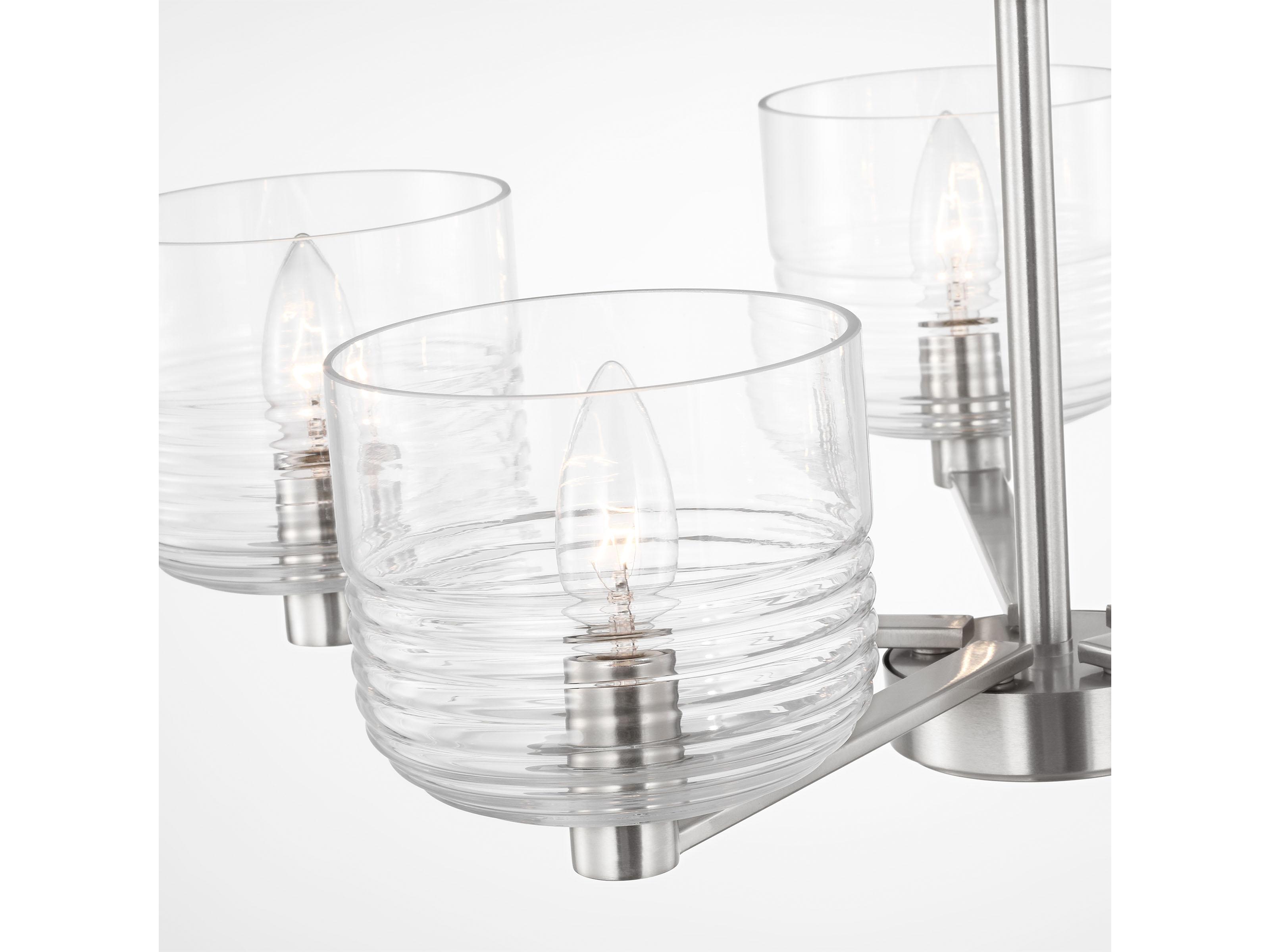 Visual Comfort Studio Lochdale 5-Light Brushed Nickel Candelabra Chandelier