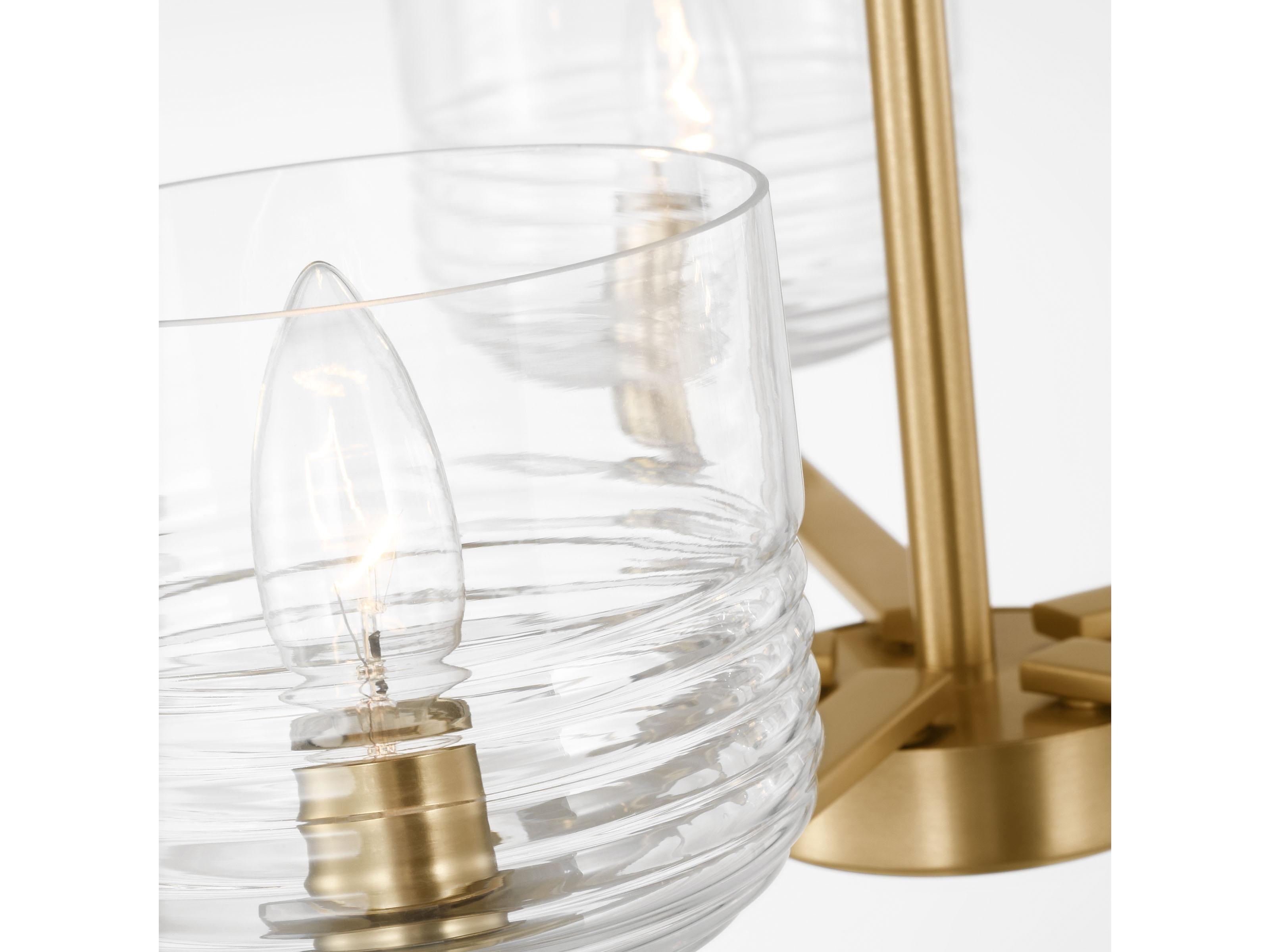 Visual Comfort Studio Lochdale 5-Light Satin Brass Candelabra Chandelier